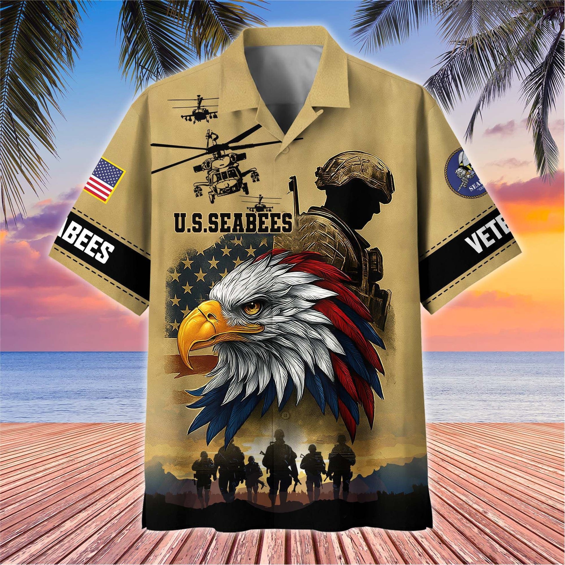Premium US Veterans Hawaiian Shirt BPHN110611, Gifts For US Veterans, Gifts On Father's Day, Armed Forces Day, Veterans Day.