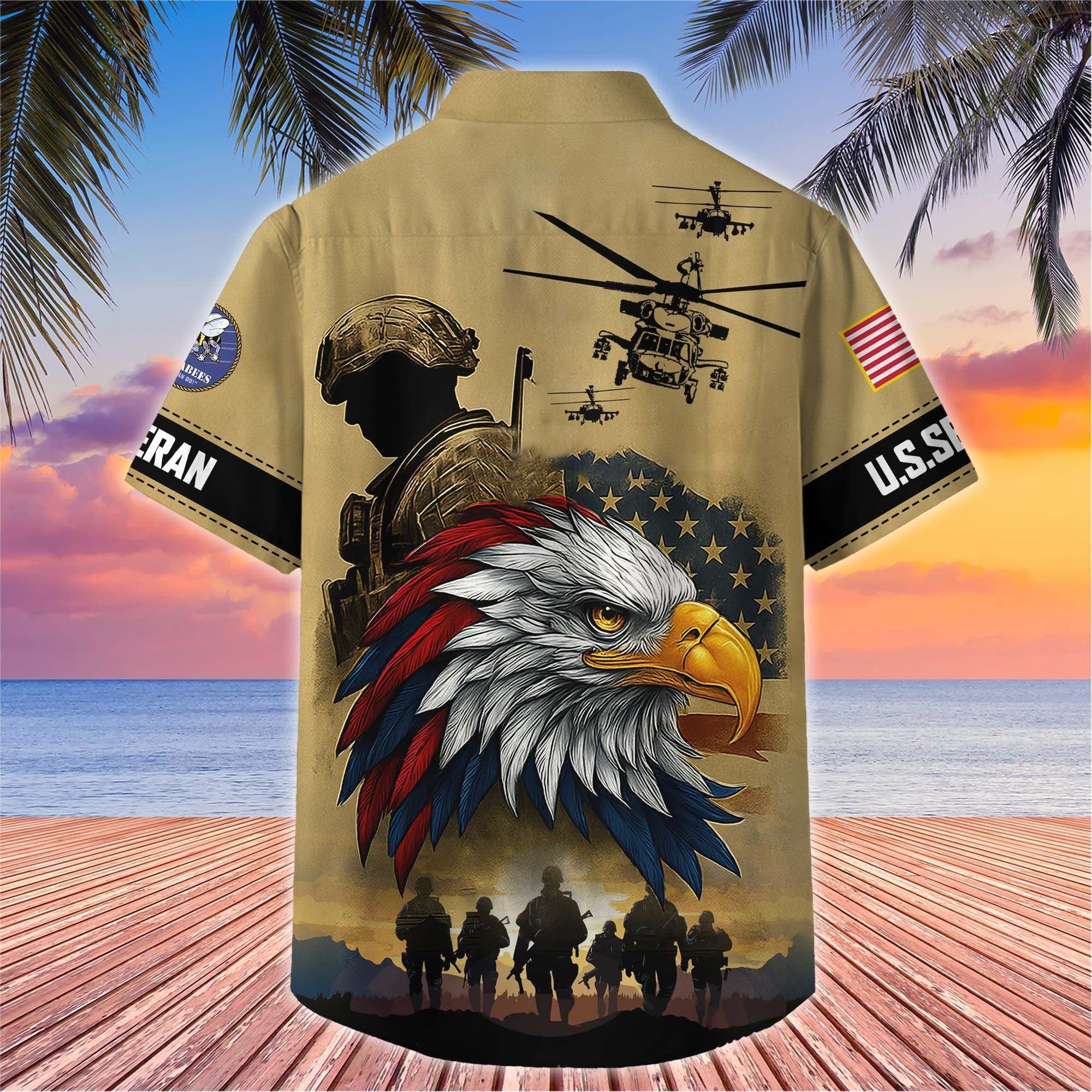 Premium US Veterans Hawaiian Shirt BPHN110611, Gifts For US Veterans, Gifts On Father's Day, Armed Forces Day, Veterans Day.
