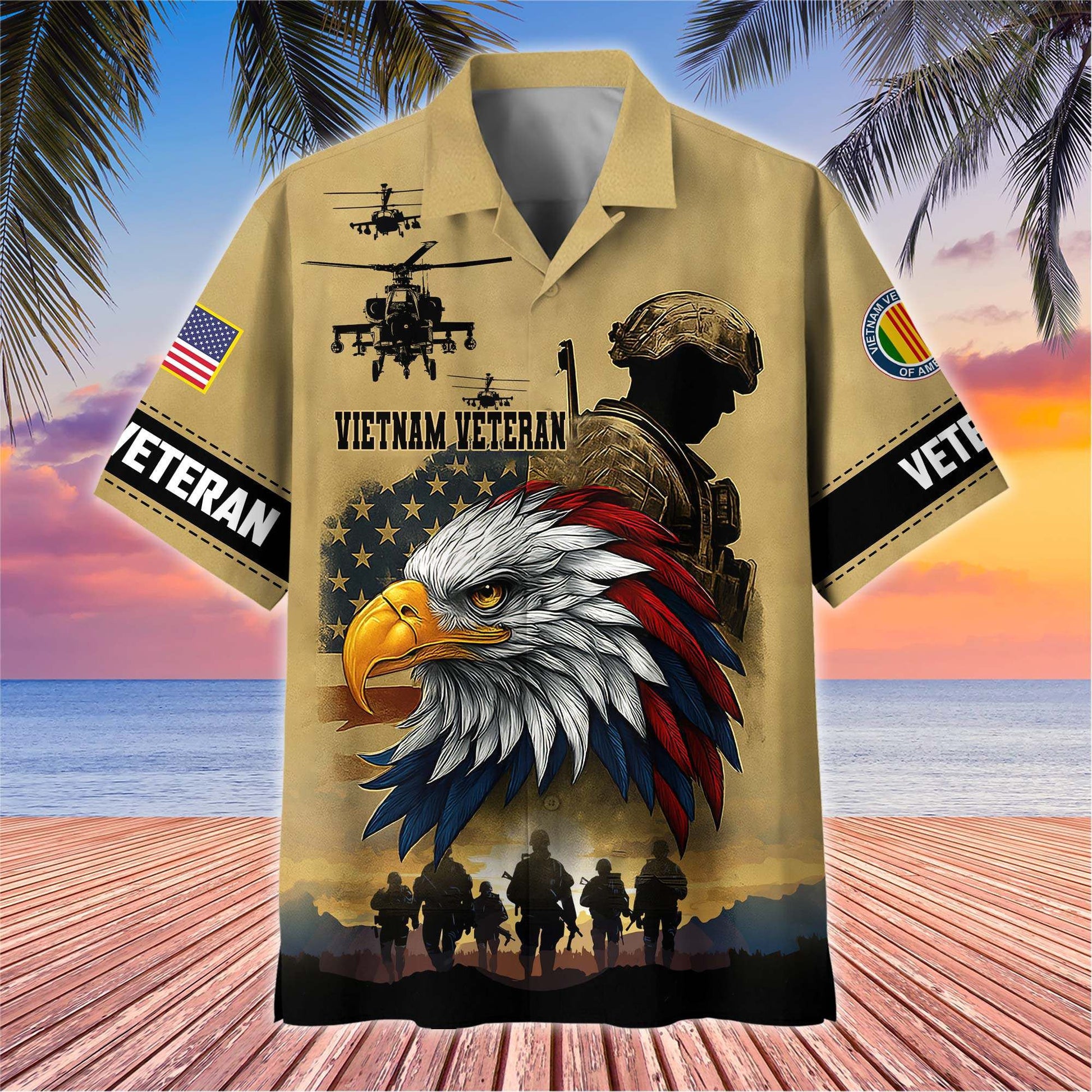 Premium US Veterans Hawaiian Shirt BPHN110611, Gifts For US Veterans, Gifts On Father's Day, Armed Forces Day, Veterans Day.