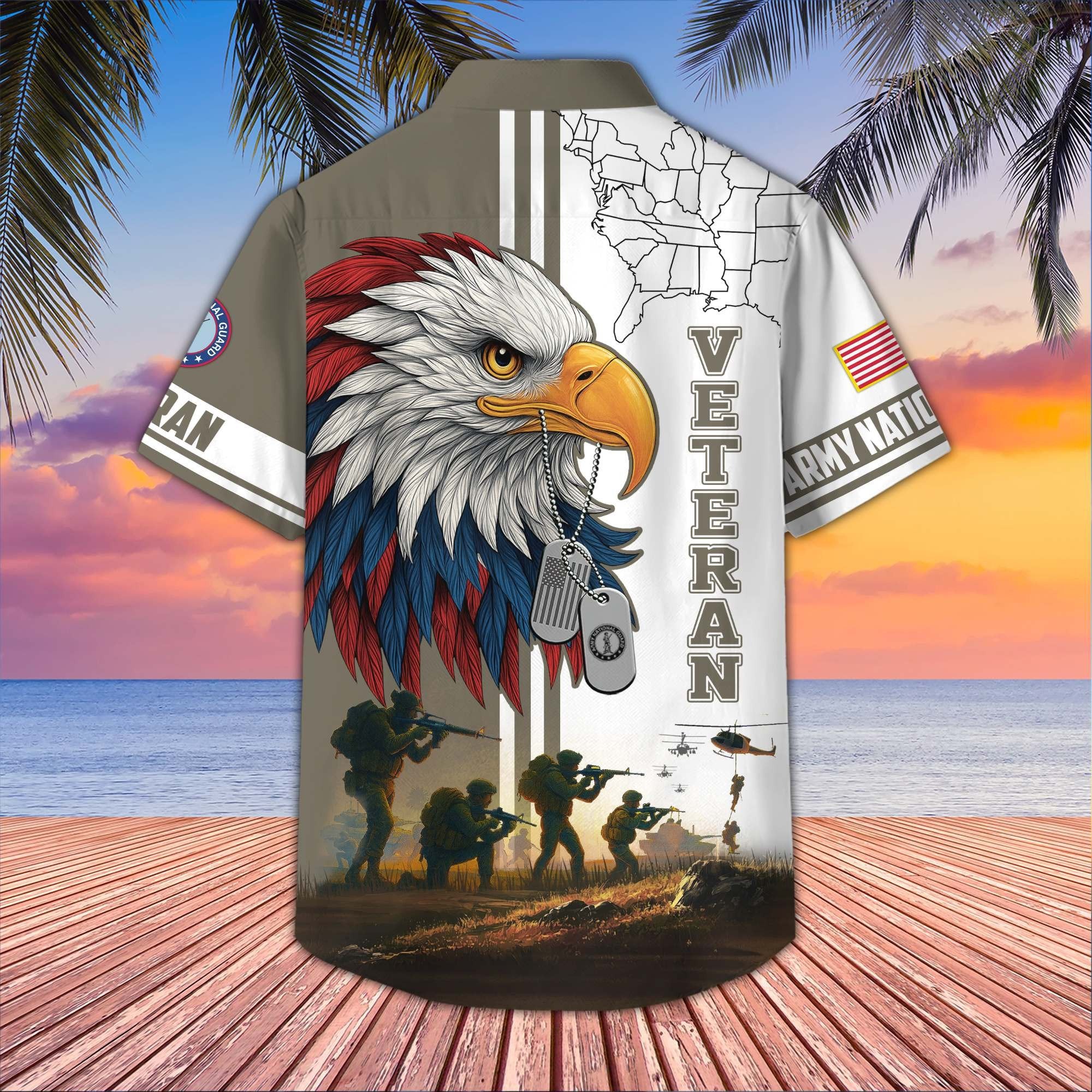 Premium US Veterans Hawaiian Shirt BPHN090611, Gifts For US Veterans, Gifts On Father's Day, Armed Forces Day, Veterans Day.