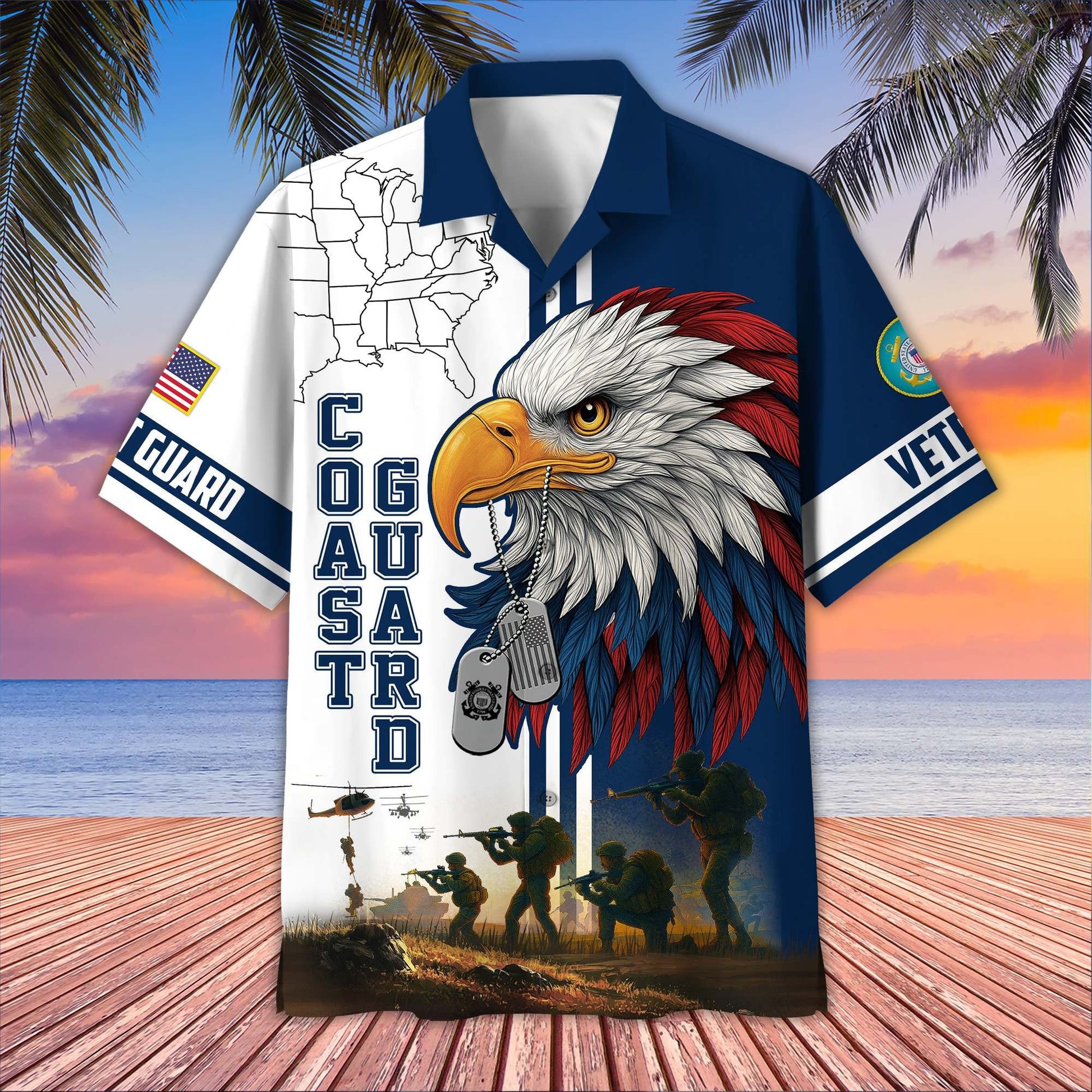 Premium US Veterans Hawaiian Shirt BPHN090611, Gifts For US Veterans, Gifts On Father's Day, Armed Forces Day, Veterans Day.