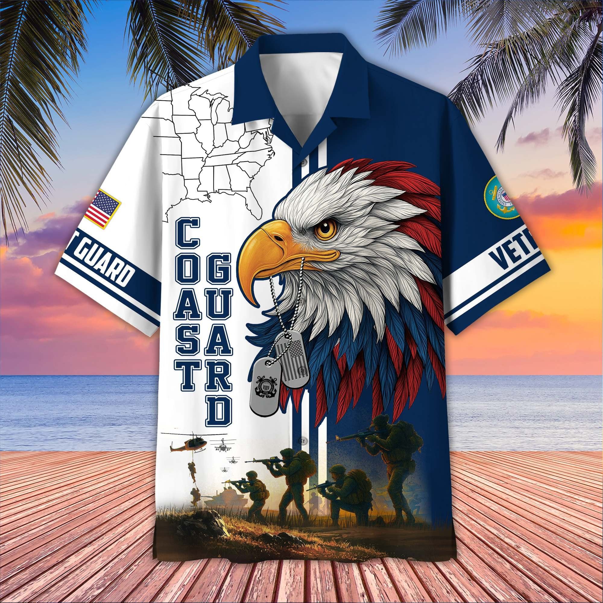 Premium US Veterans Hawaiian Shirt BPHN090611, Gifts For US Veterans, Gifts On Father's Day, Armed Forces Day, Veterans Day.
