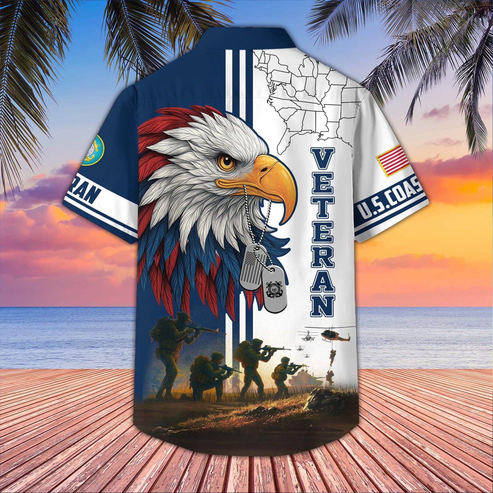Premium US Veterans Hawaiian Shirt BPHN090611, Gifts For US Veterans, Gifts On Father's Day, Armed Forces Day, Veterans Day.
