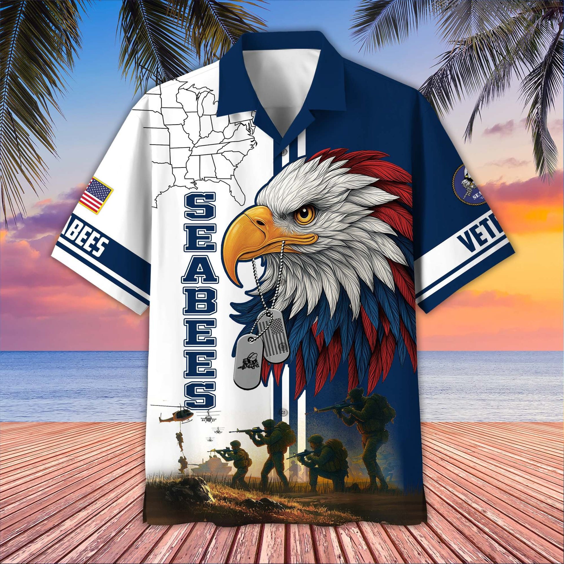 Premium US Veterans Hawaiian Shirt BPHN090611, Gifts For US Veterans, Gifts On Father's Day, Armed Forces Day, Veterans Day.