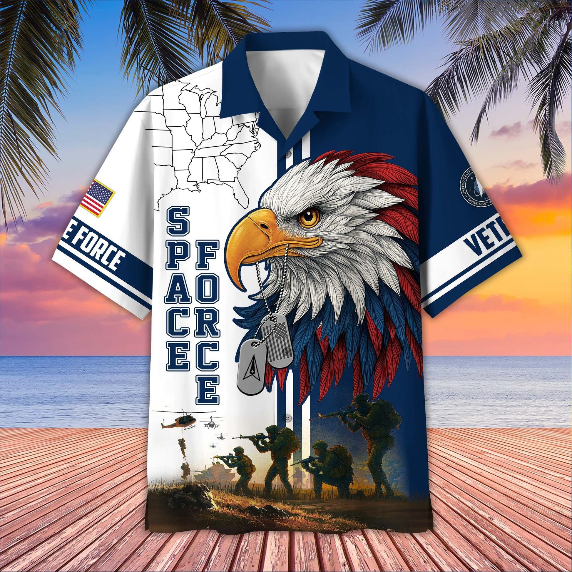 Premium US Veterans Hawaiian Shirt BPHN090611, Gifts For US Veterans, Gifts On Father's Day, Armed Forces Day, Veterans Day.