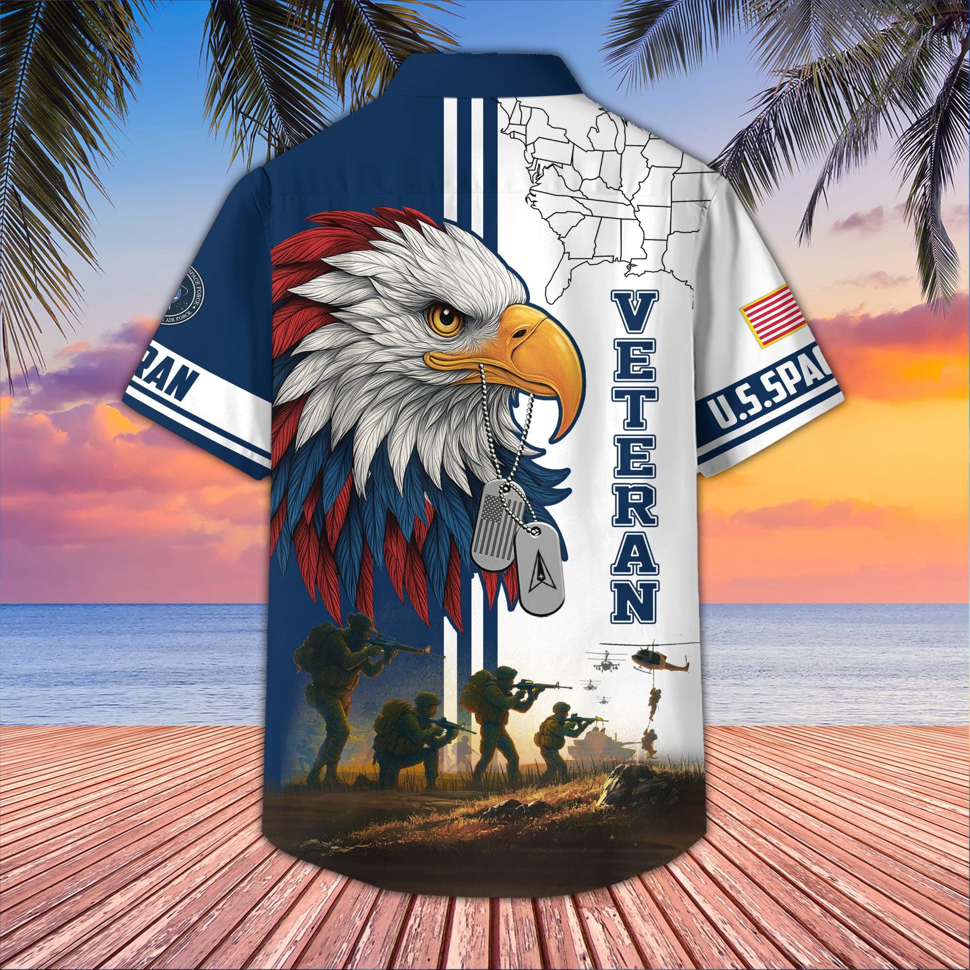 Premium US Veterans Hawaiian Shirt BPHN090611, Gifts For US Veterans, Gifts On Father's Day, Armed Forces Day, Veterans Day.