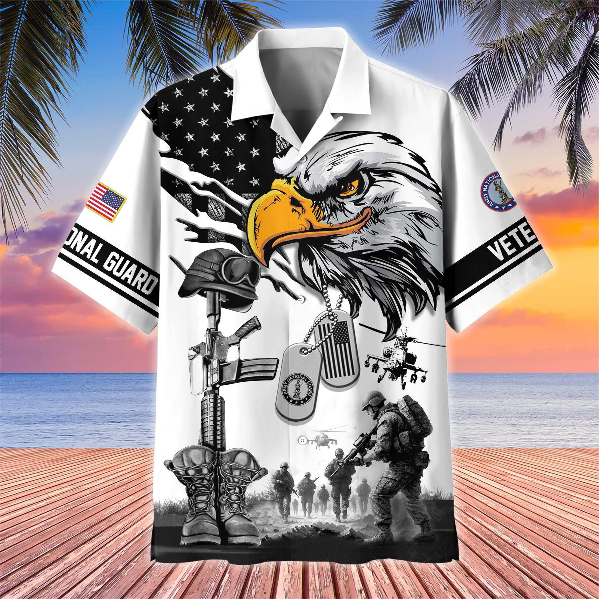 Premium US Veterans Hawaiian Shirt BPHN160611, Gifts For US Veterans, Gifts On Armed Forces Day, Independence Day, Veterans Day.