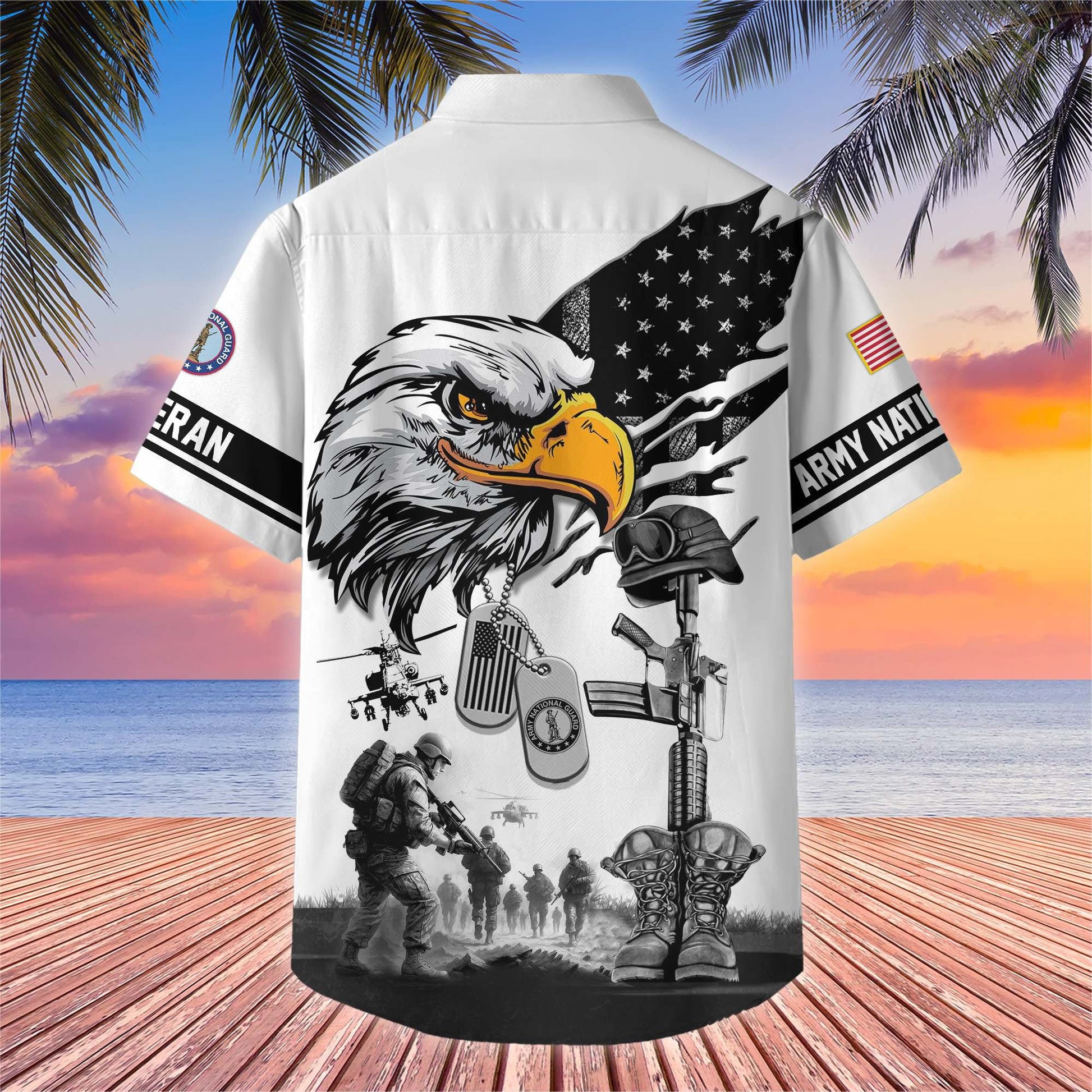 Premium US Veterans Hawaiian Shirt BPHN160611, Gifts For US Veterans, Gifts On Armed Forces Day, Independence Day, Veterans Day.