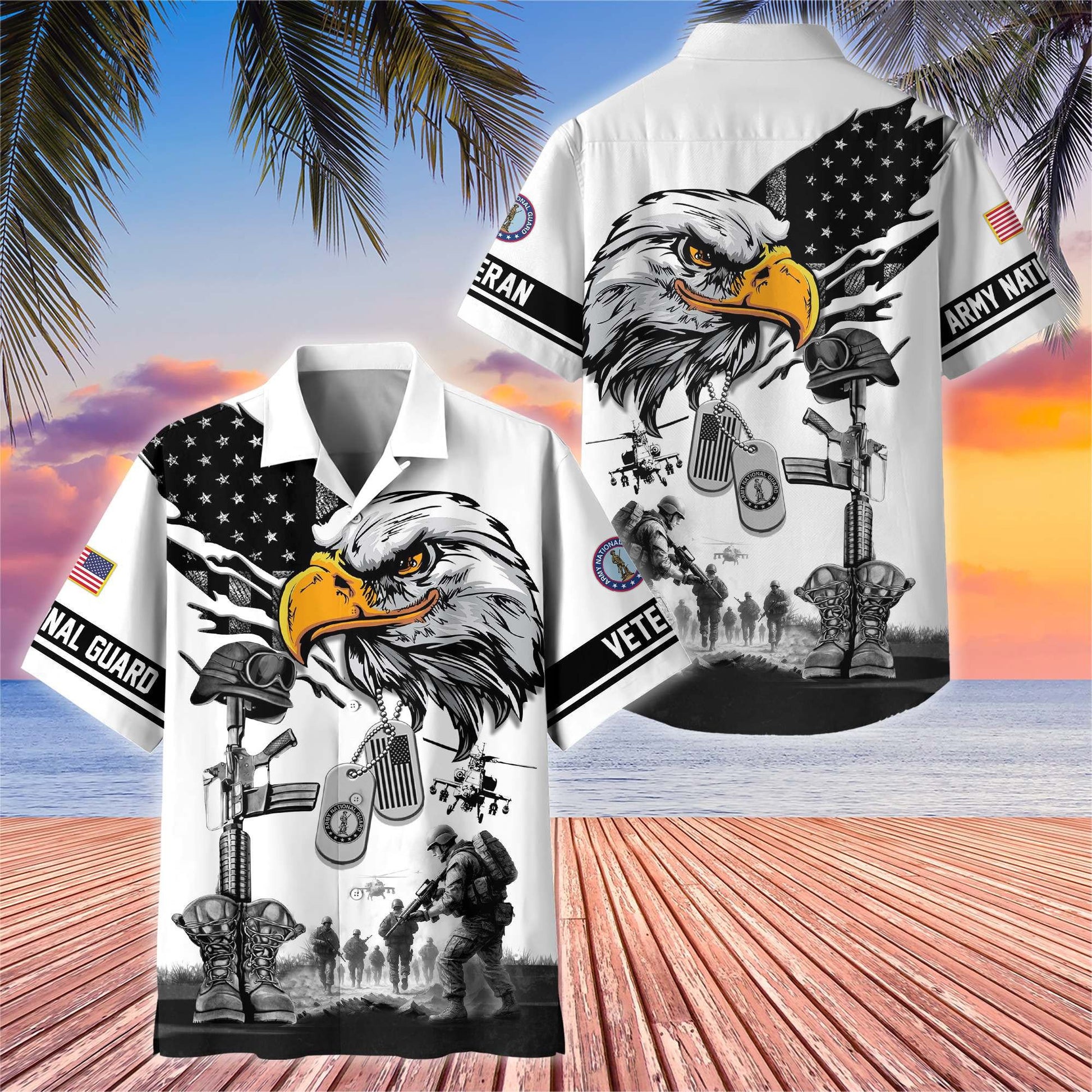 Premium US Veterans Hawaiian Shirt BPHN160611, Gifts For US Veterans, Gifts On Armed Forces Day, Independence Day, Veterans Day.
