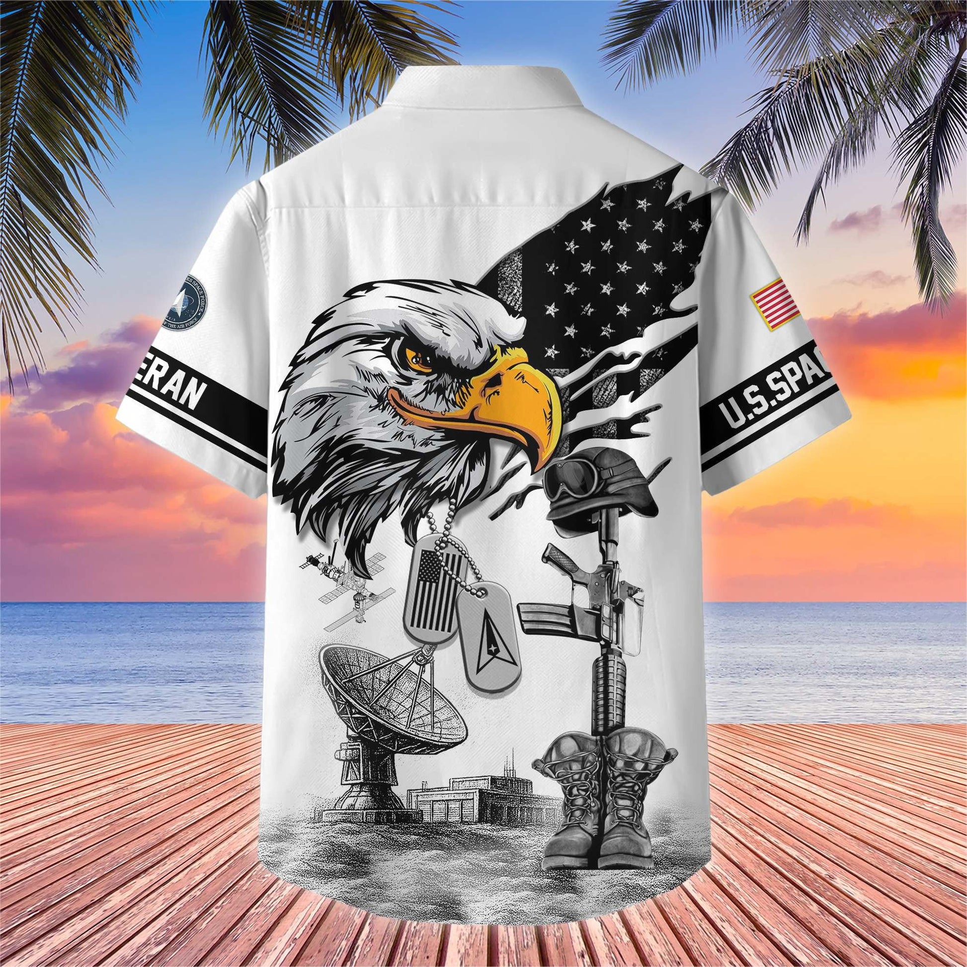 Premium US Veterans Hawaiian Shirt BPHN160611, Gifts For US Veterans, Gifts On Armed Forces Day, Independence Day, Veterans Day.