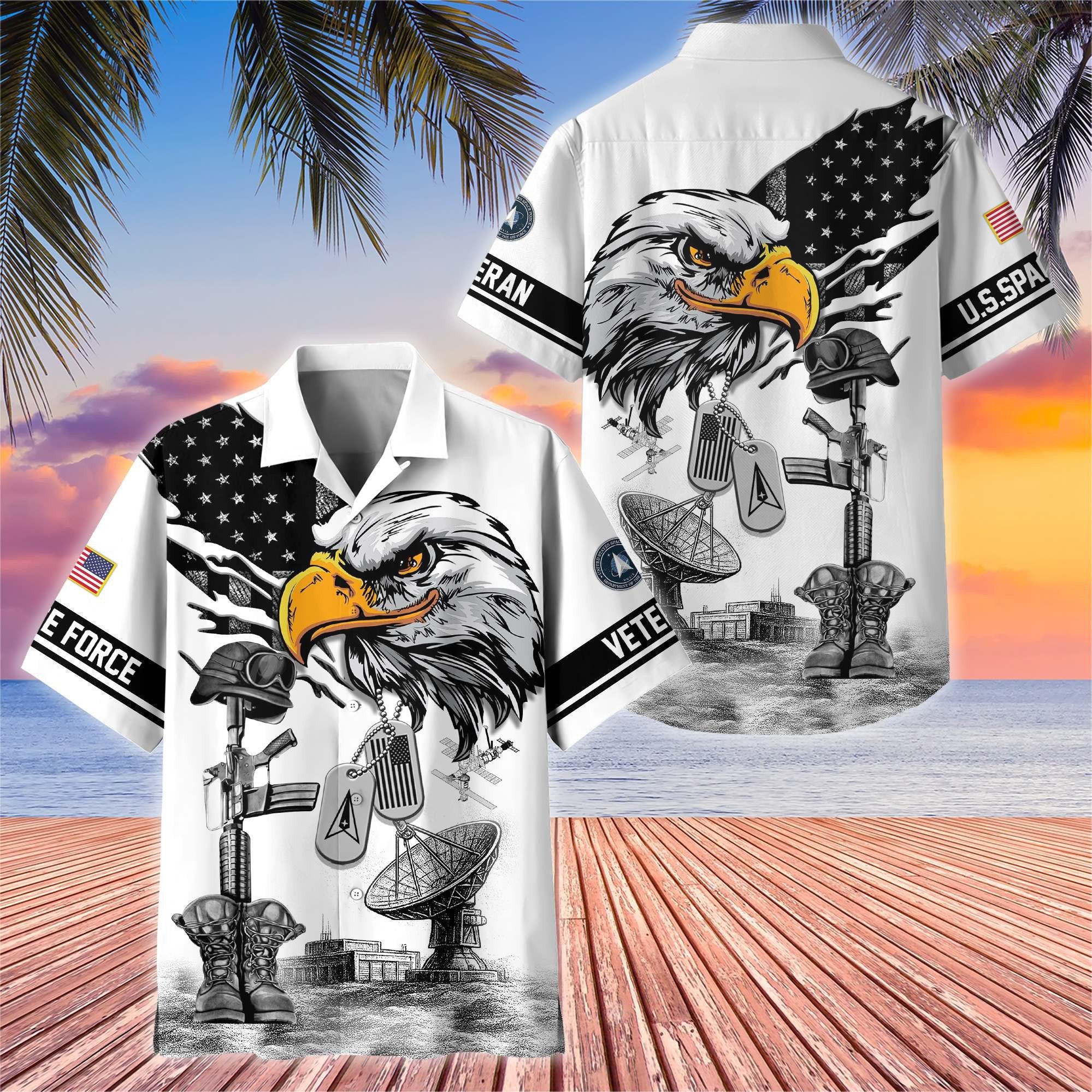 Premium US Veterans Hawaiian Shirt BPHN160611, Gifts For US Veterans, Gifts On Armed Forces Day, Independence Day, Veterans Day.