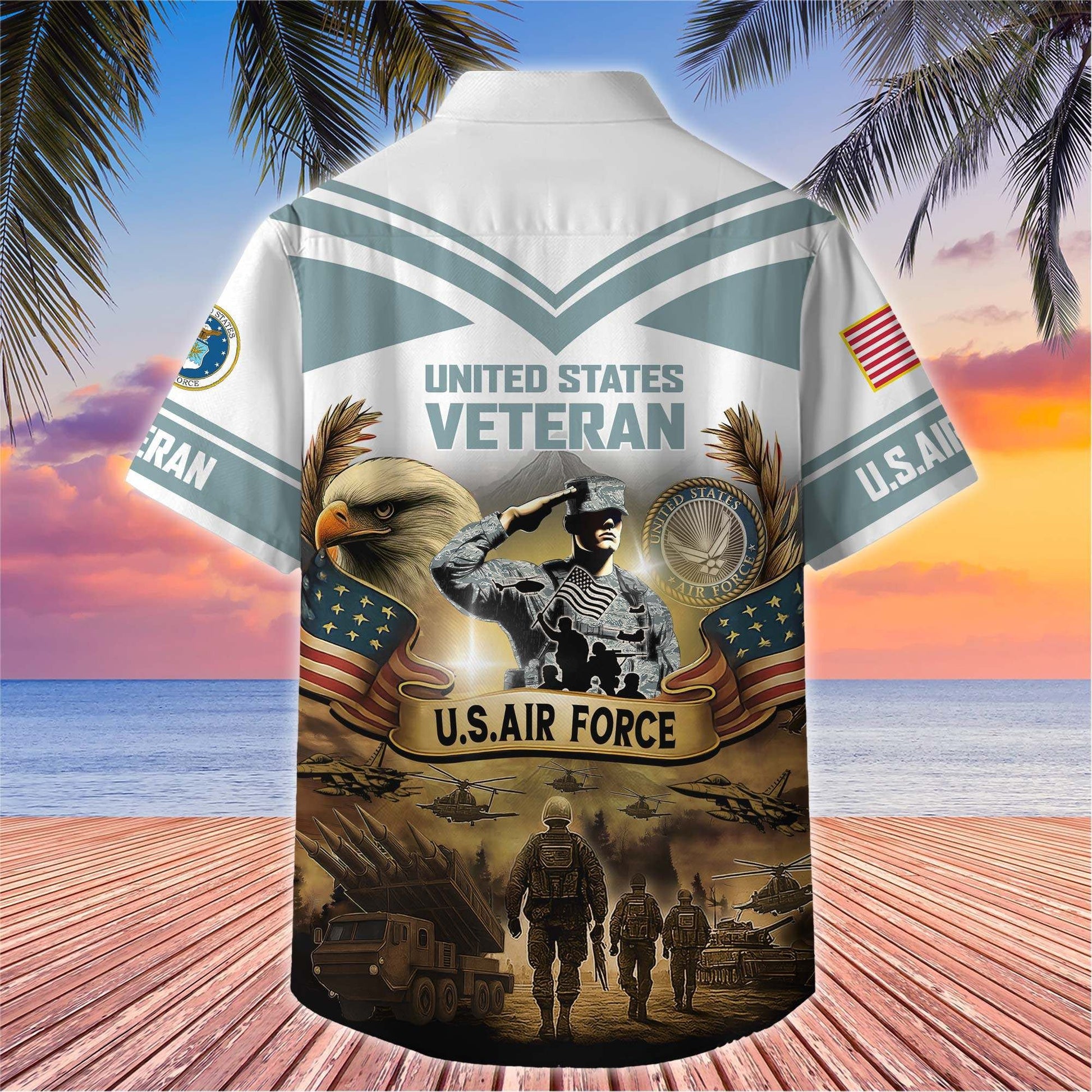 Premium US Veterans Hawaiian Shirt BPHN120611, Gifts For US Veterans, Gifts On Independence Day, Veterans Day.