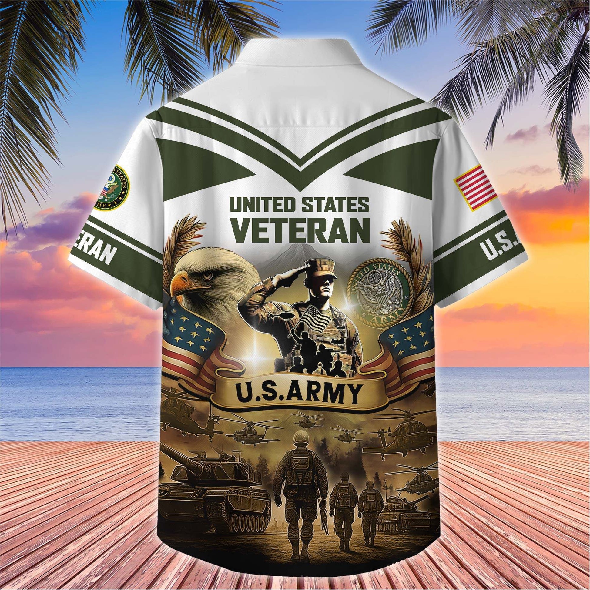 Premium US Veterans Hawaiian Shirt BPHN120611, Gifts For US Veterans, Gifts On Independence Day, Veterans Day.