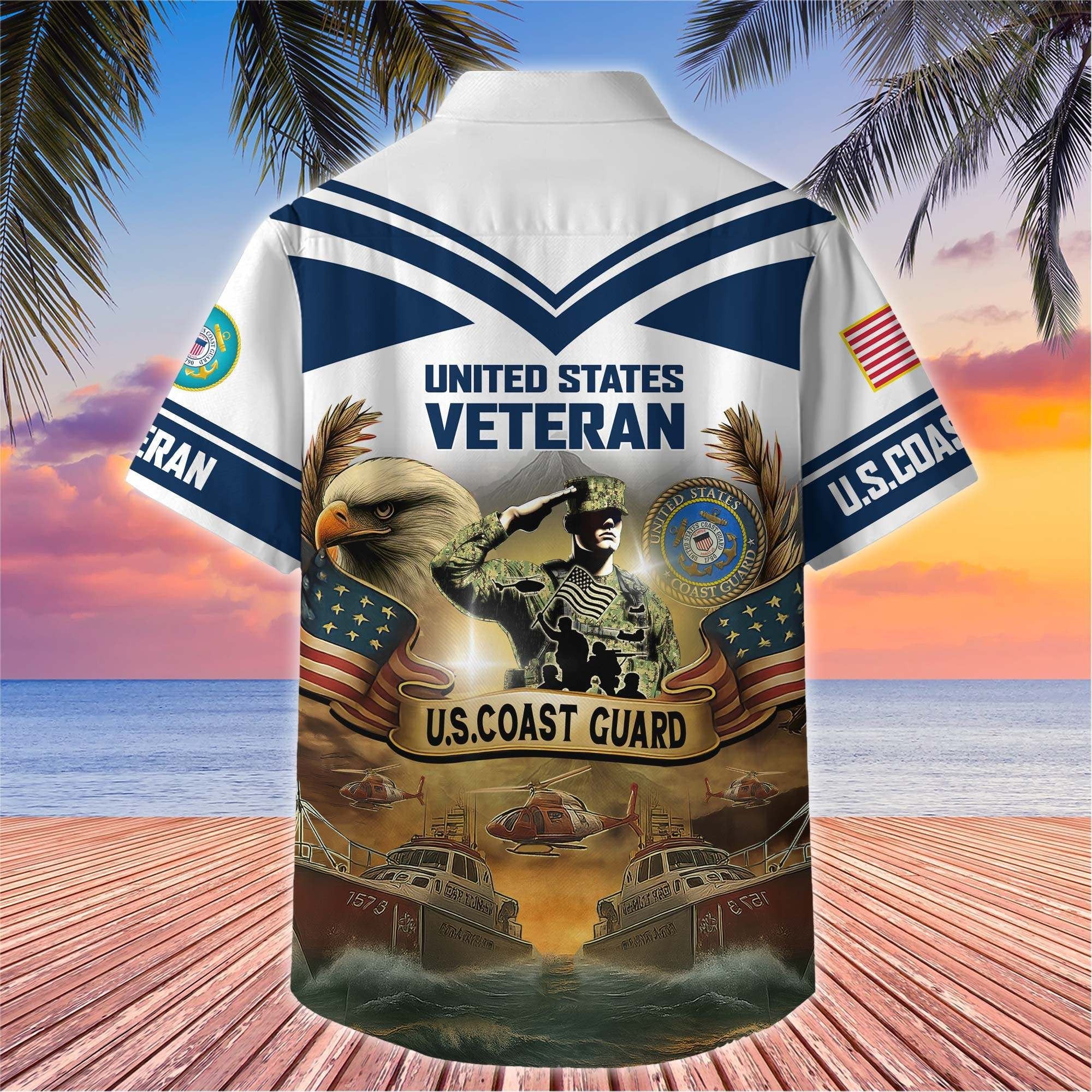 Premium US Veterans Hawaiian Shirt BPHN120611, Gifts For US Veterans, Gifts On Independence Day, Veterans Day.