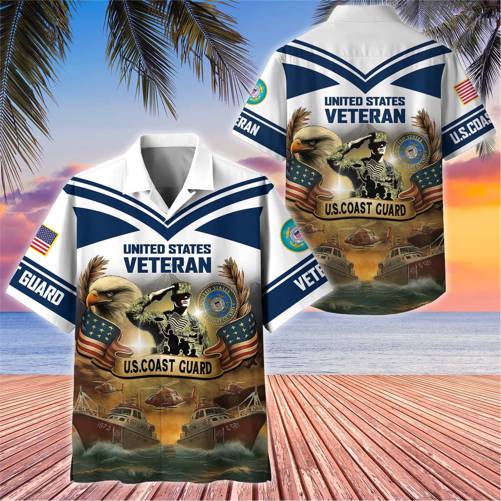 Premium US Veterans Hawaiian Shirt BPHN120611, Gifts For US Veterans, Gifts On Independence Day, Veterans Day.