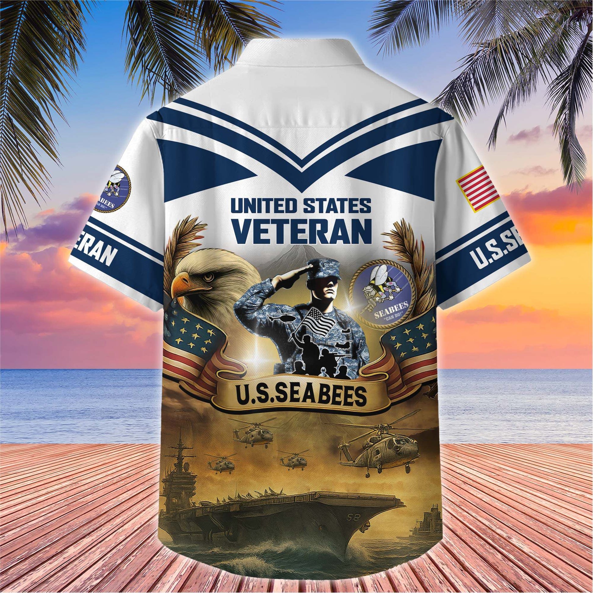 Premium US Veterans Hawaiian Shirt BPHN120611, Gifts For US Veterans, Gifts On Independence Day, Veterans Day.