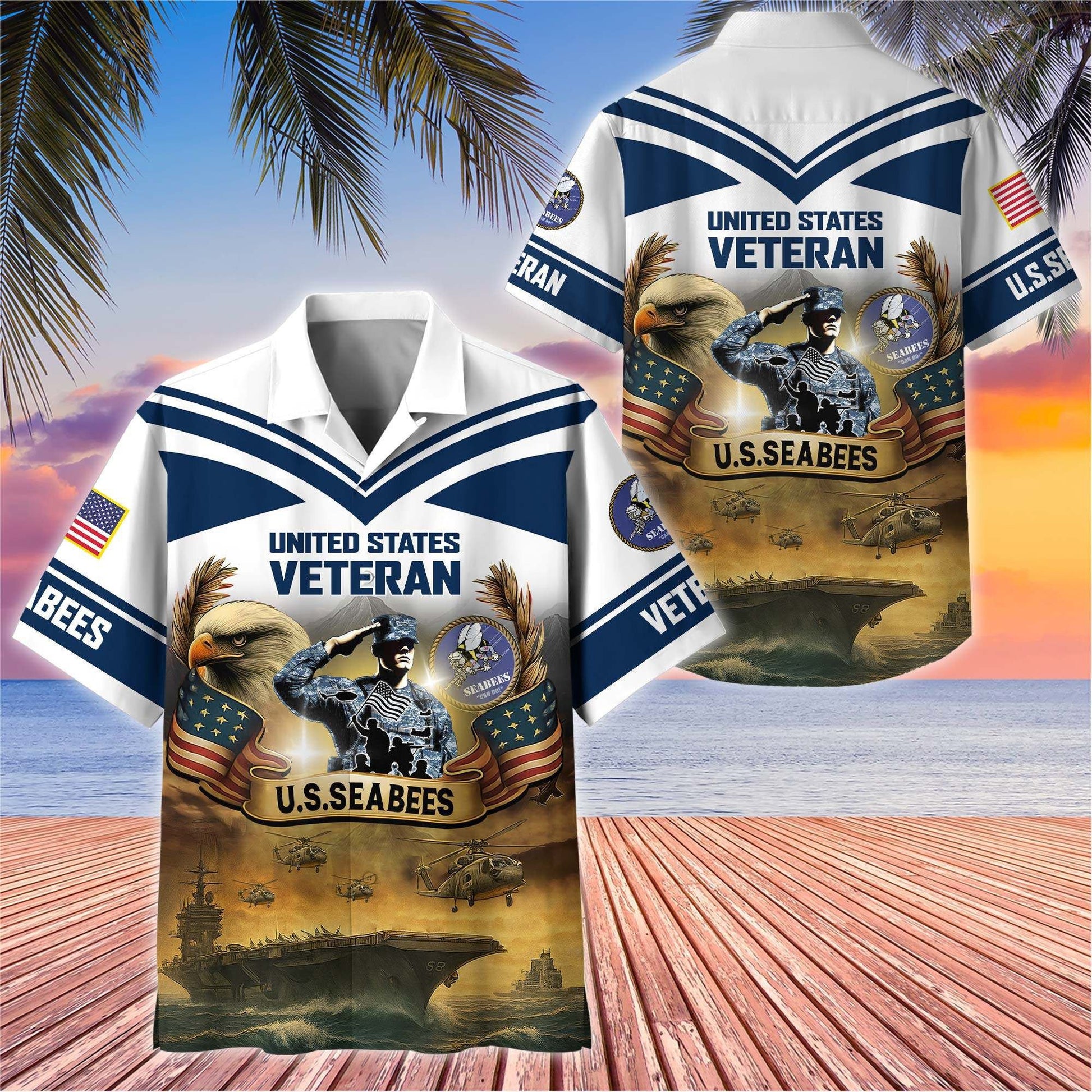 Premium US Veterans Hawaiian Shirt BPHN120611, Gifts For US Veterans, Gifts On Independence Day, Veterans Day.