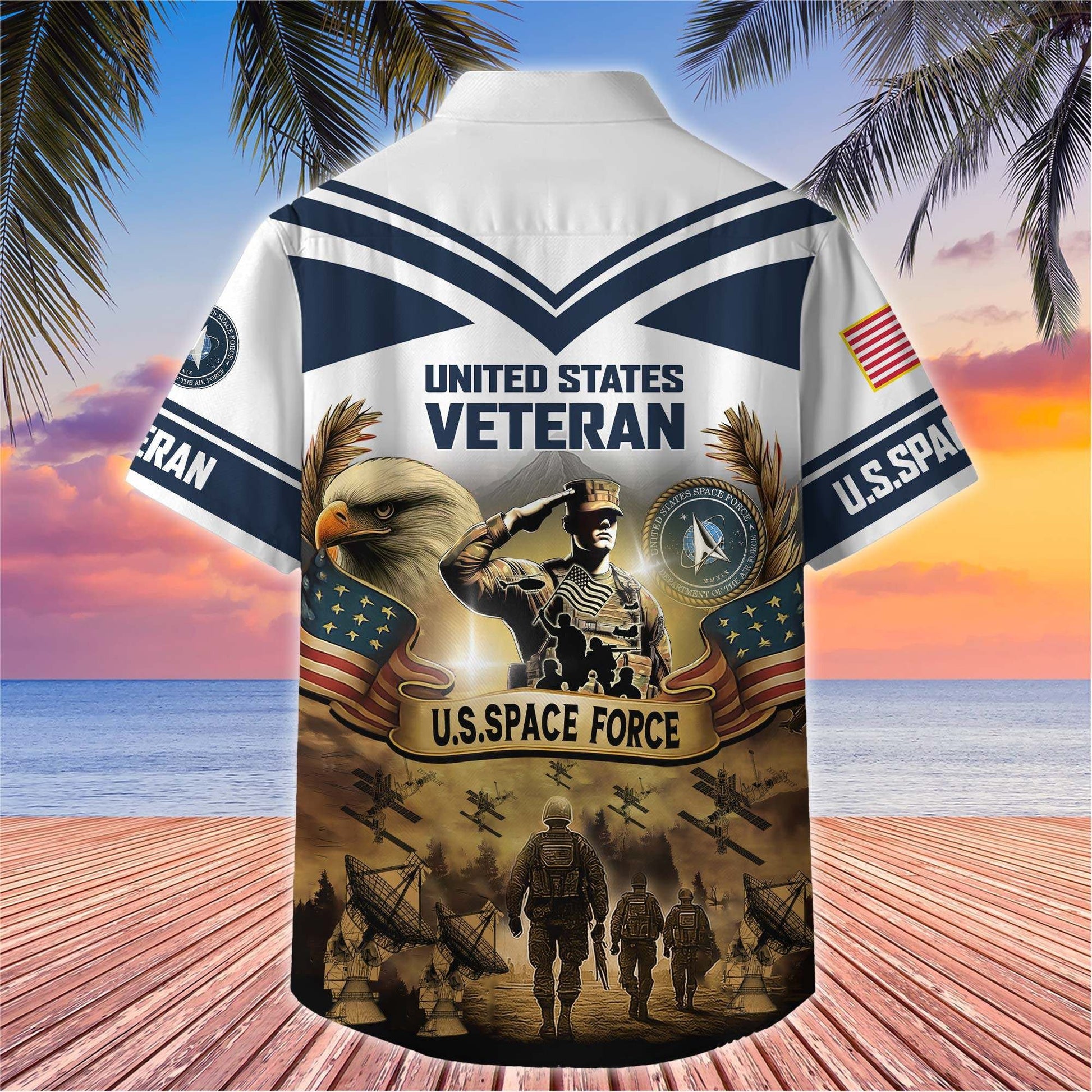 Premium US Veterans Hawaiian Shirt BPHN120611, Gifts For US Veterans, Gifts On Independence Day, Veterans Day.