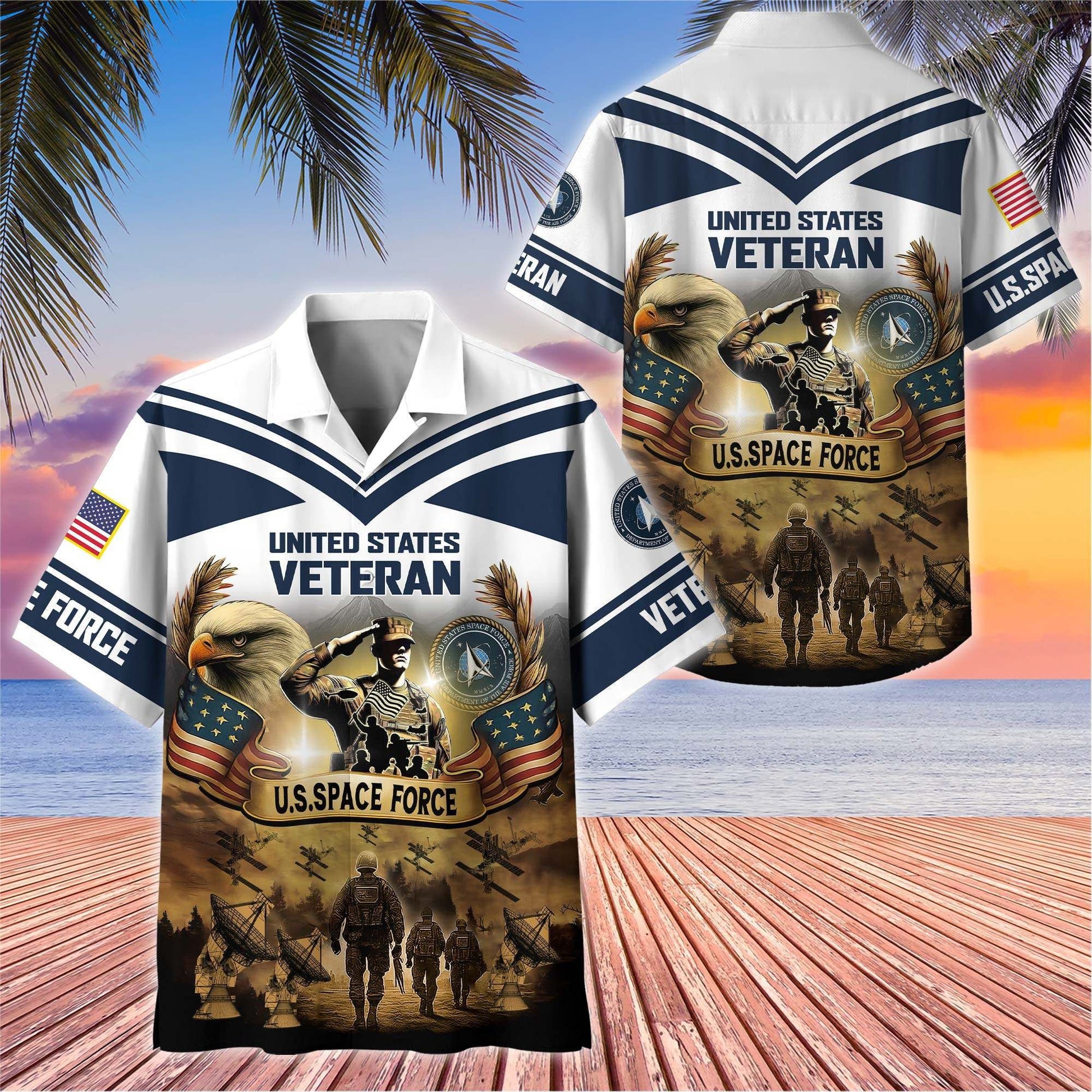 Premium US Veterans Hawaiian Shirt BPHN120611, Gifts For US Veterans, Gifts On Independence Day, Veterans Day.