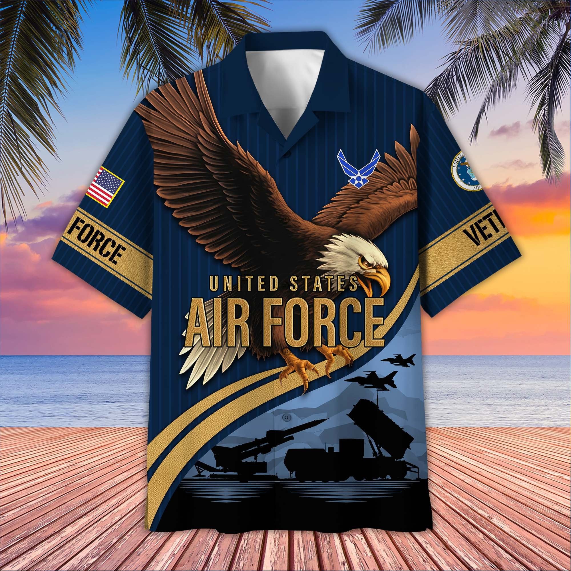 Premium US Veterans Hawaiian Shirt BPHN060611, Gifts For US Veterans, Gifts On Independence Day, Veterans Day.