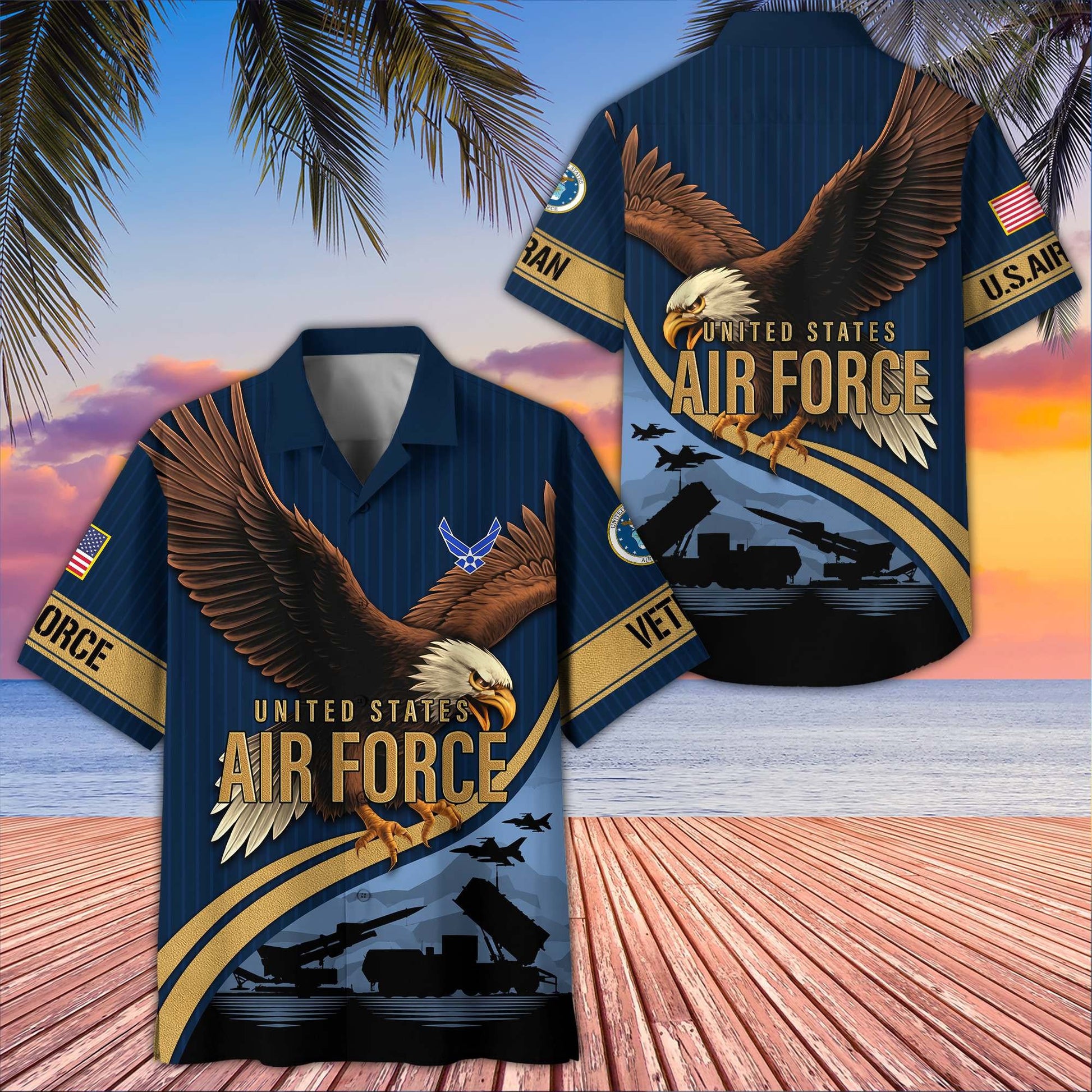 Premium US Veterans Hawaiian Shirt BPHN060611, Gifts For US Veterans, Gifts On Independence Day, Veterans Day.