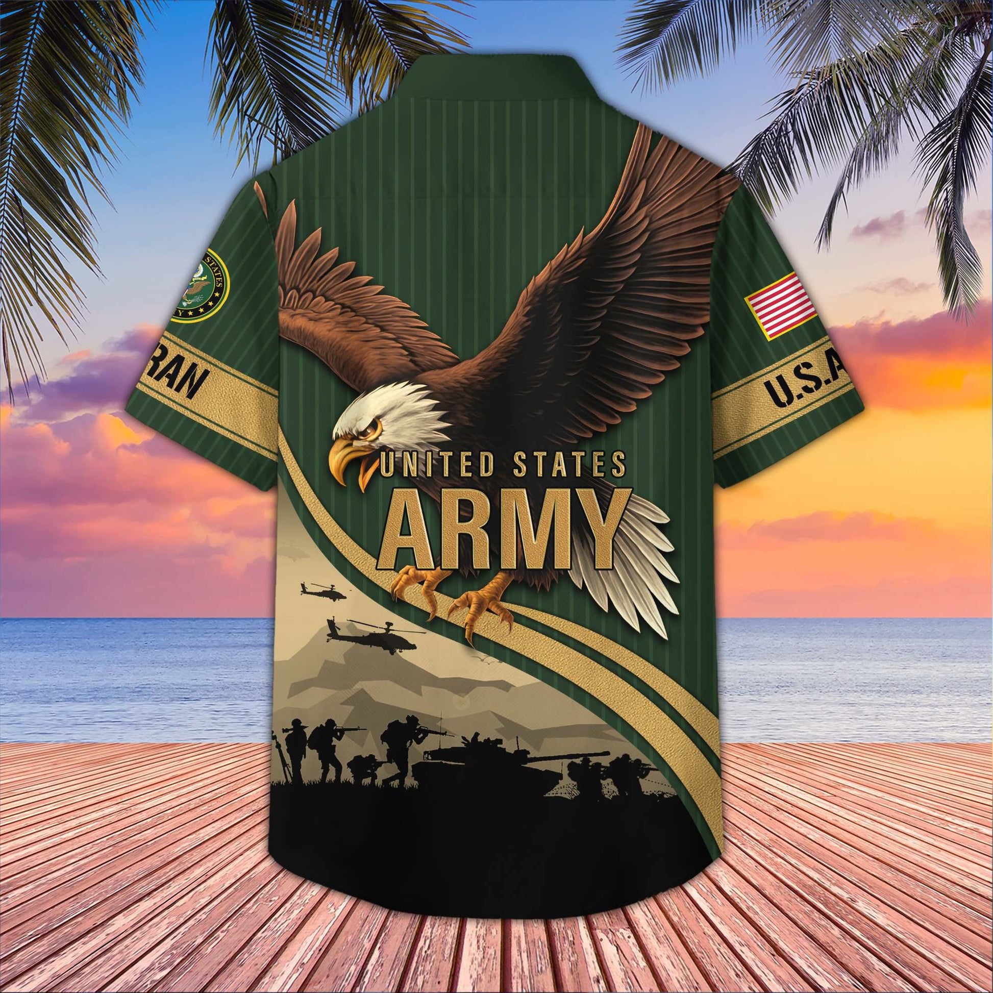Premium US Veterans Hawaiian Shirt BPHN060611, Gifts For US Veterans, Gifts On Independence Day, Veterans Day.