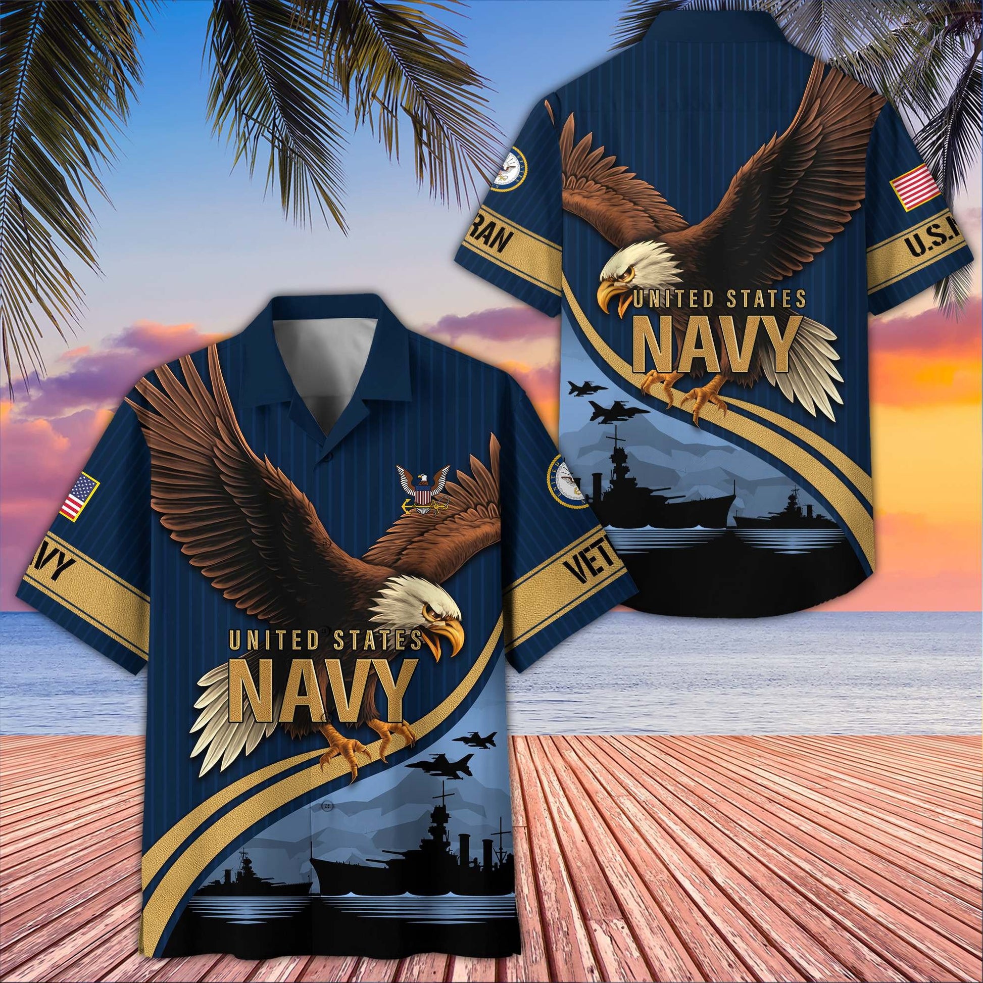 Premium US Veterans Hawaiian Shirt BPHN060611, Gifts For US Veterans, Gifts On Independence Day, Veterans Day.