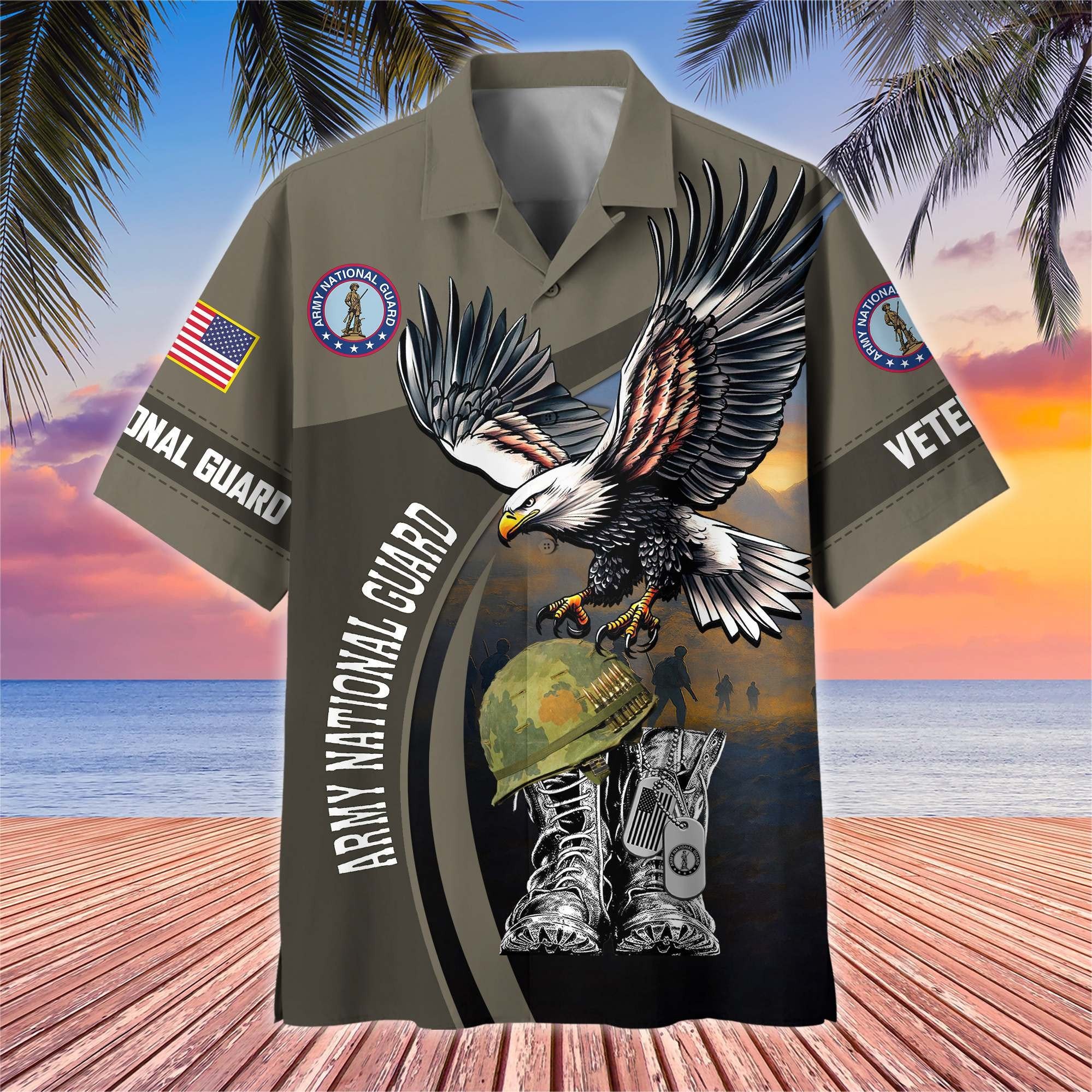 Premium US Veterans Hawaiian Shirt BPHN040611, Gifts For US Veterans, Gifts On Independence Day, Veterans Day.