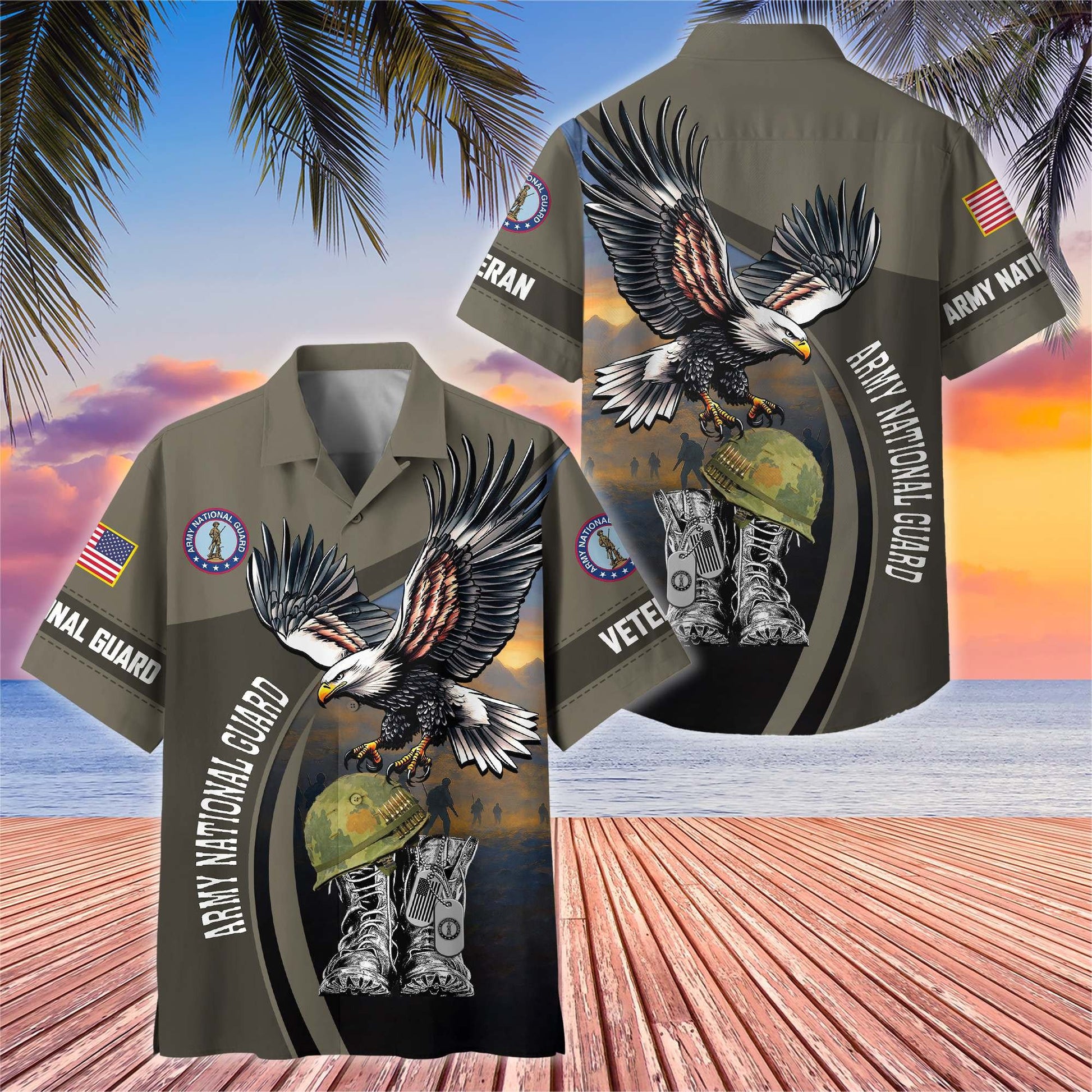 Premium US Veterans Hawaiian Shirt BPHN040611, Gifts For US Veterans, Gifts On Independence Day, Veterans Day.