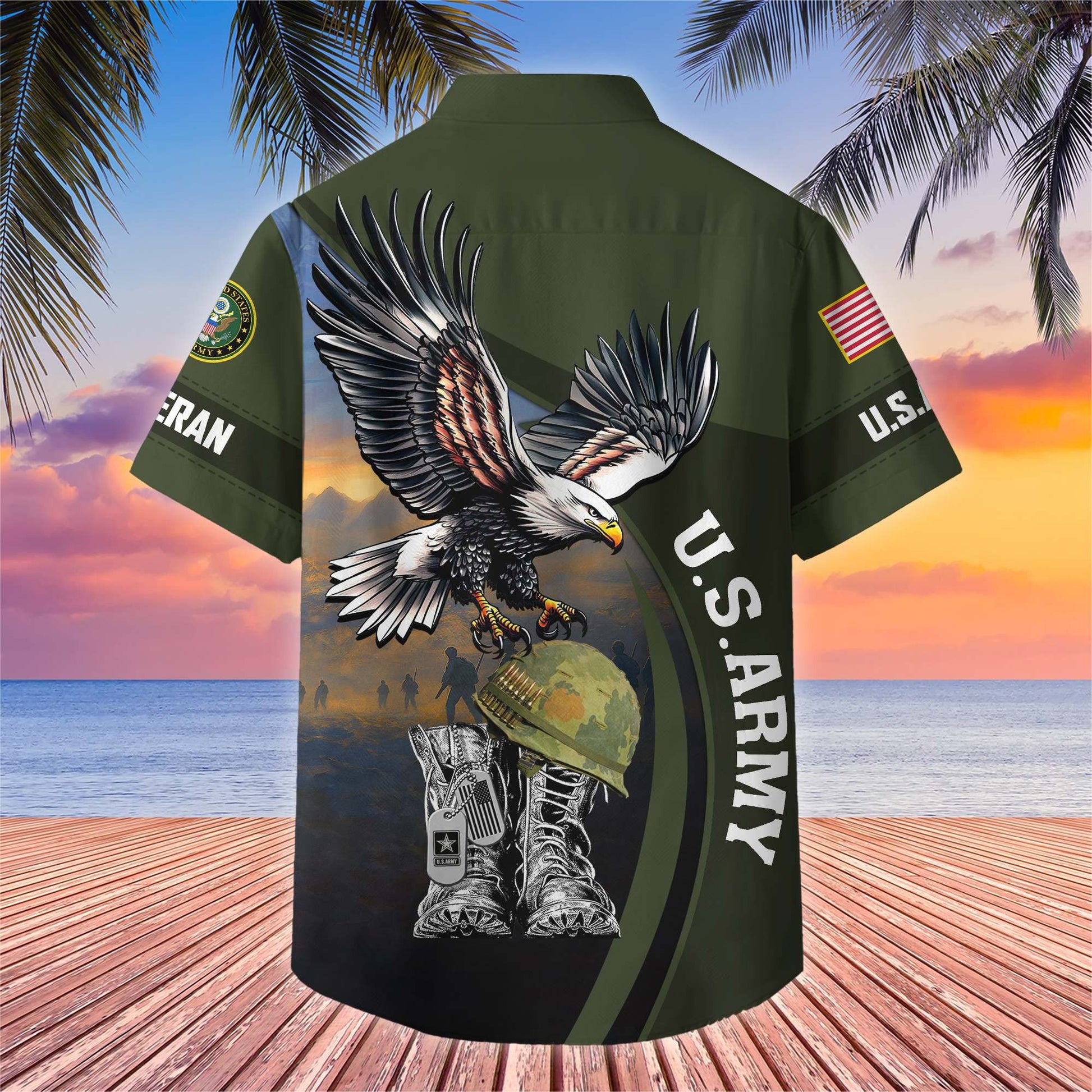 Premium US Veterans Hawaiian Shirt BPHN040611, Gifts For US Veterans, Gifts On Independence Day, Veterans Day.
