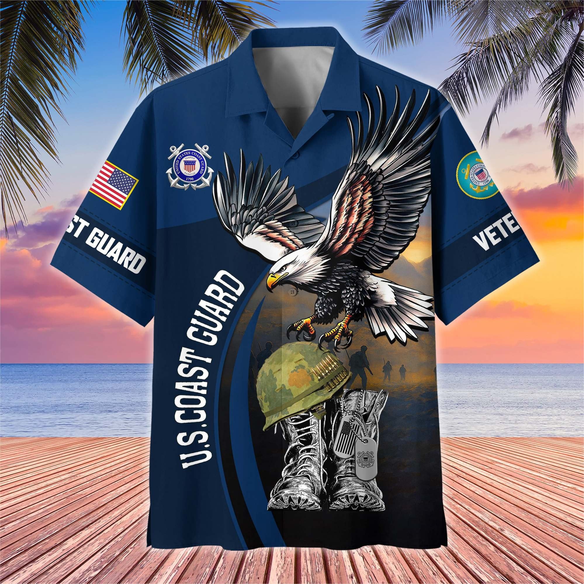 Premium US Veterans Hawaiian Shirt BPHN040611, Gifts For US Veterans, Gifts On Independence Day, Veterans Day.