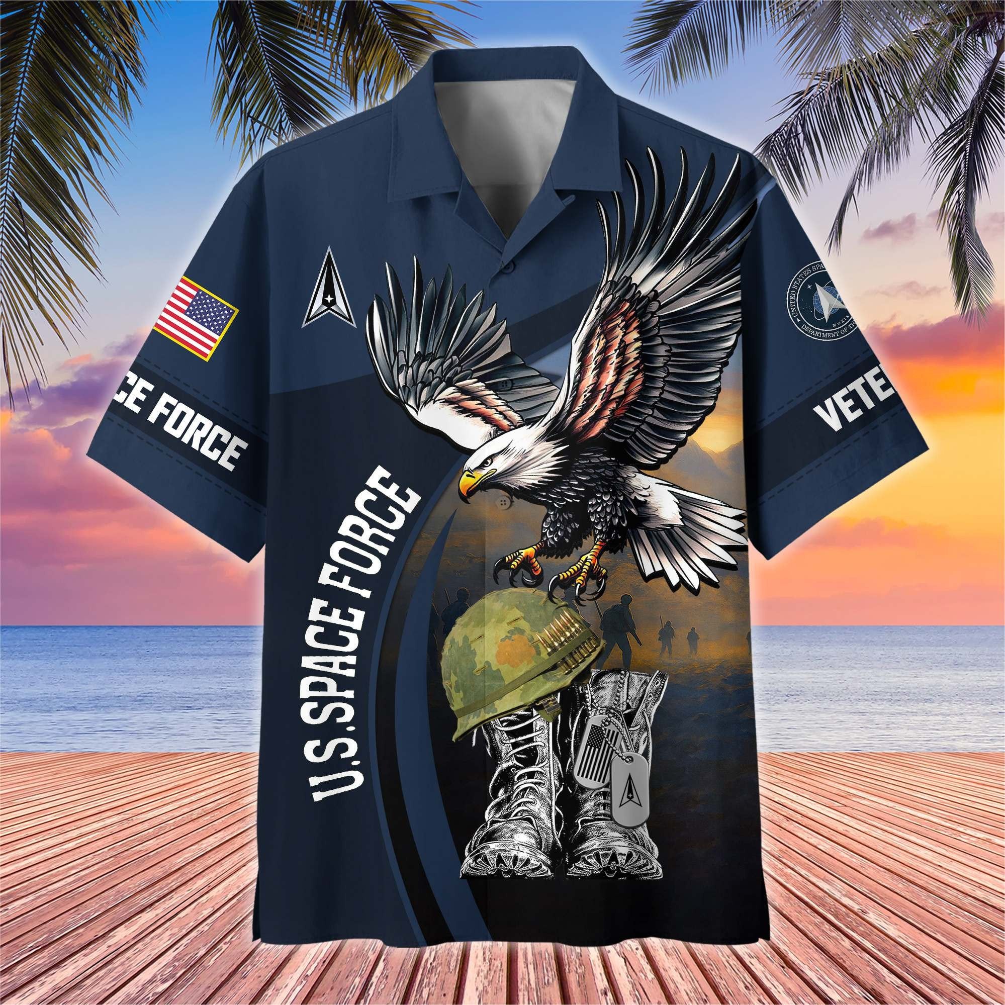Premium US Veterans Hawaiian Shirt BPHN040611, Gifts For US Veterans, Gifts On Independence Day, Veterans Day.