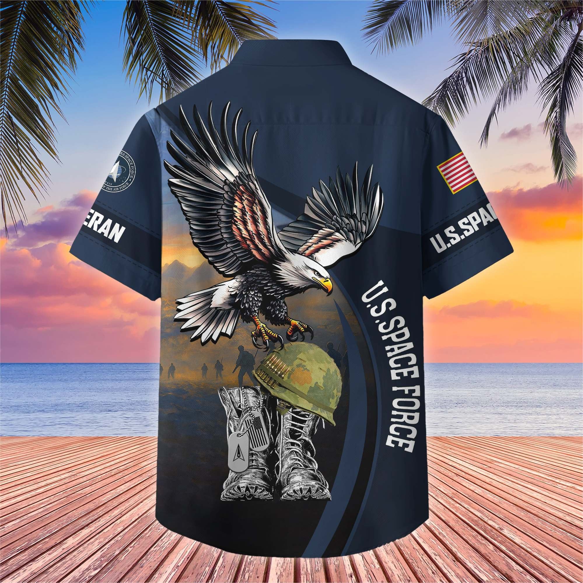 Premium US Veterans Hawaiian Shirt BPHN040611, Gifts For US Veterans, Gifts On Independence Day, Veterans Day.