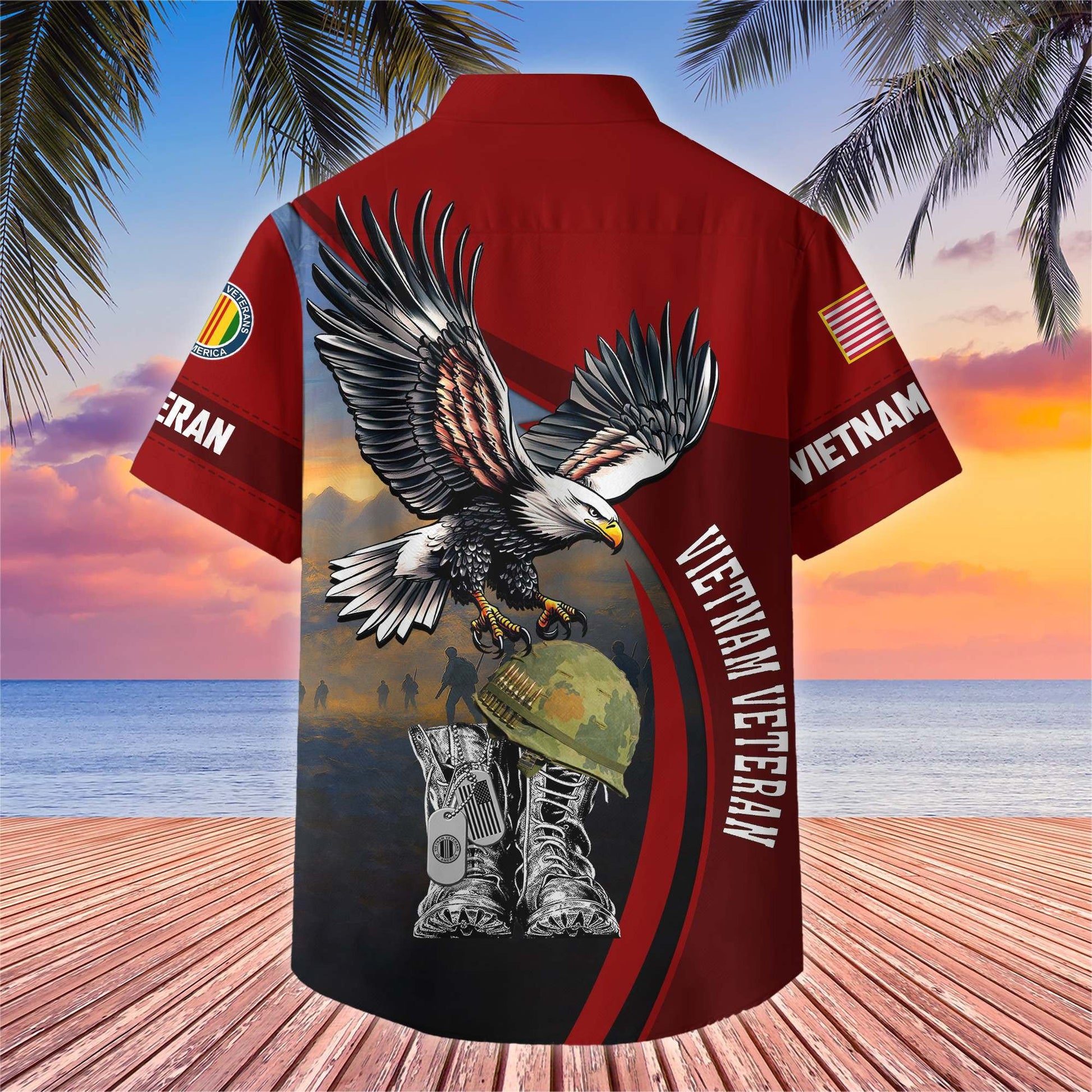 Premium US Veterans Hawaiian Shirt BPHN040611, Gifts For US Veterans, Gifts On Independence Day, Veterans Day.