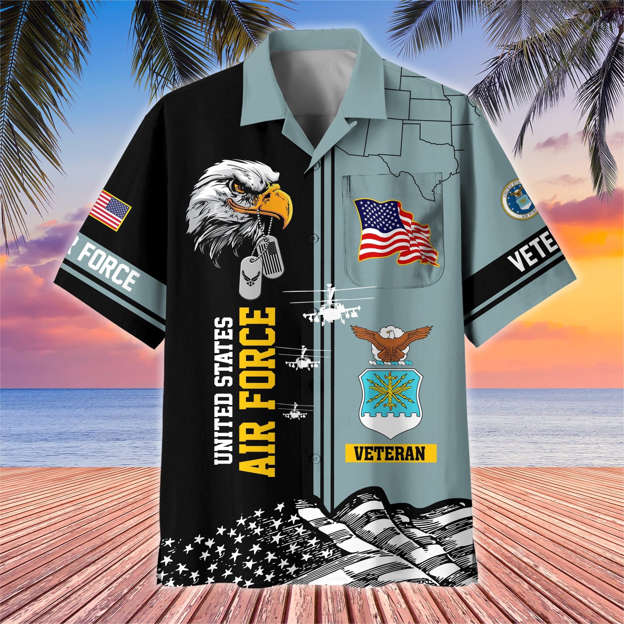 Premium US Veterans Hawaiian Shirt With Pocket BPVC200602, Gifts For US Veterans, Gifts On Independence Day, Veterans Day.