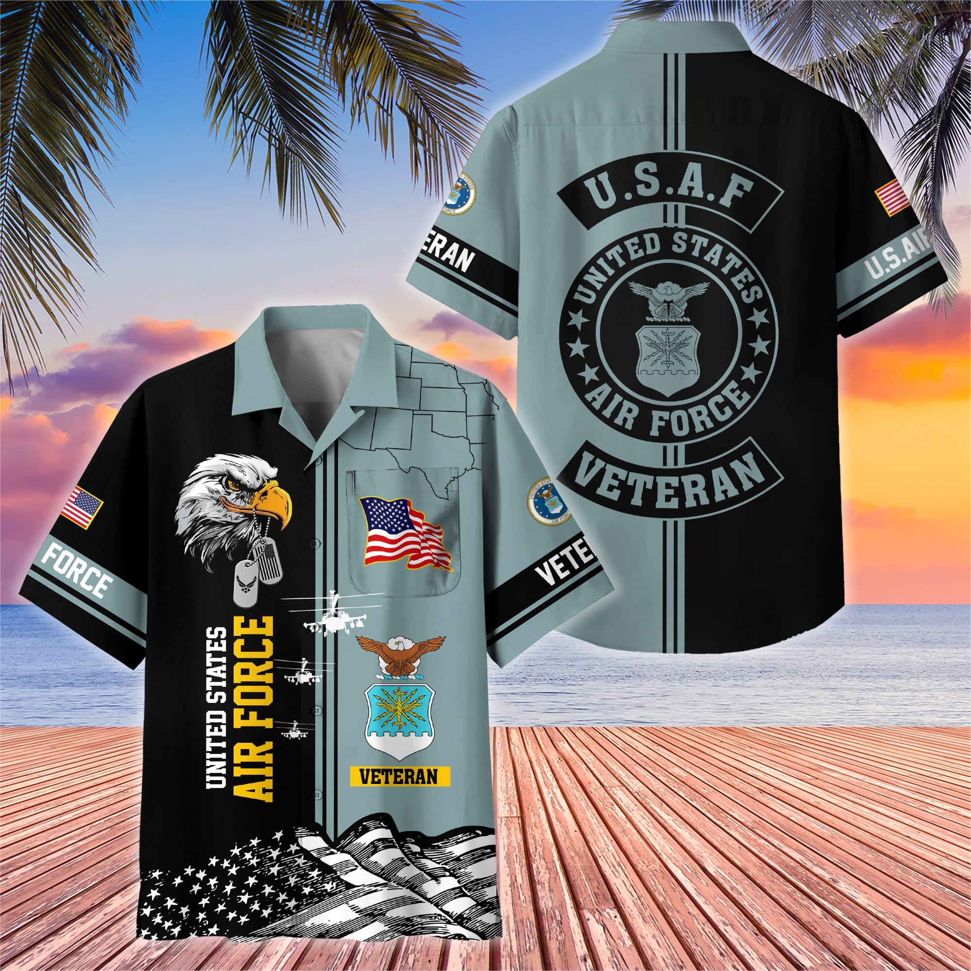 Premium US Veterans Hawaiian Shirt With Pocket BPVC200602, Gifts For US Veterans, Gifts On Independence Day, Veterans Day.