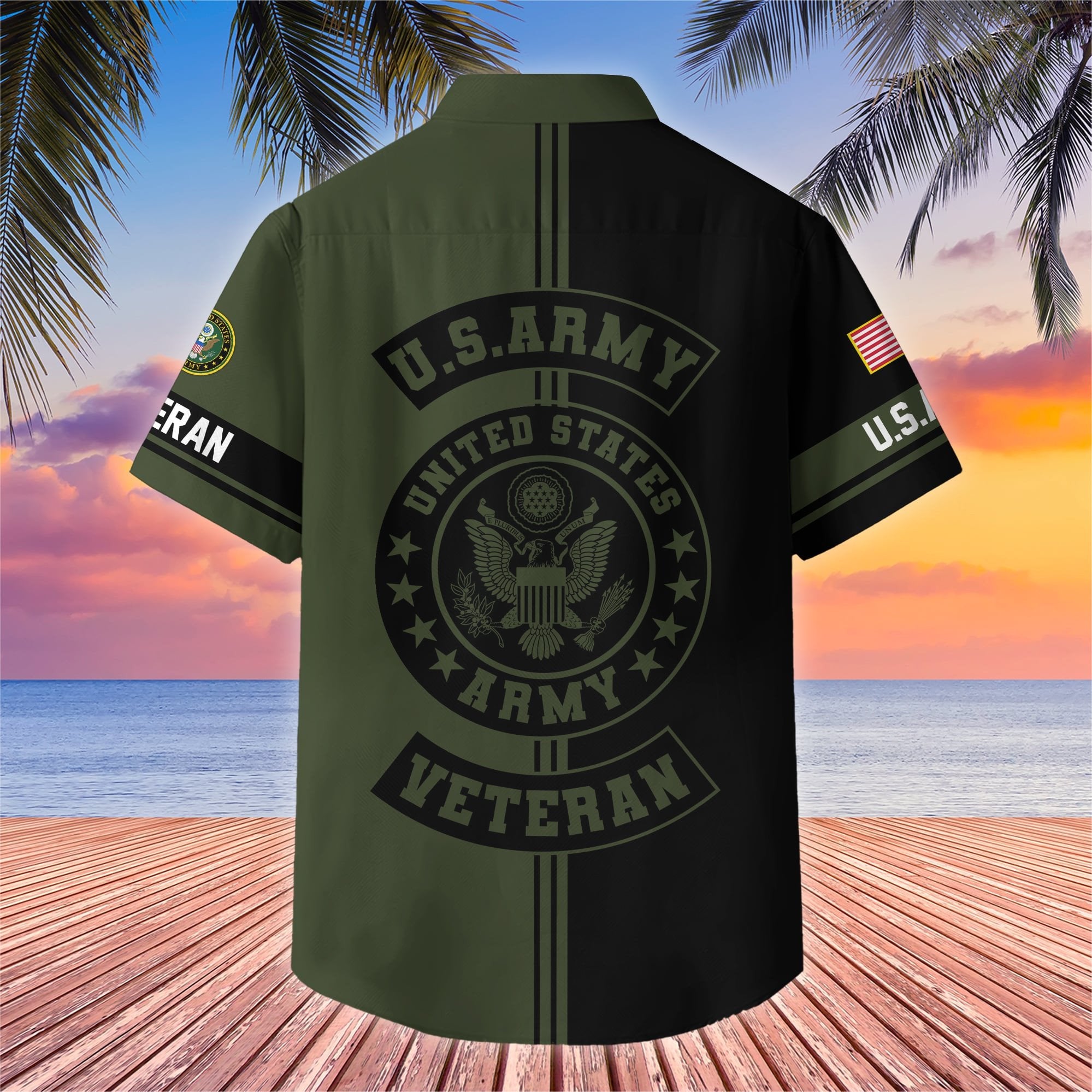Premium US Veterans Hawaiian Shirt With Pocket BPVC200602, Gifts For US Veterans, Gifts On Independence Day, Veterans Day.