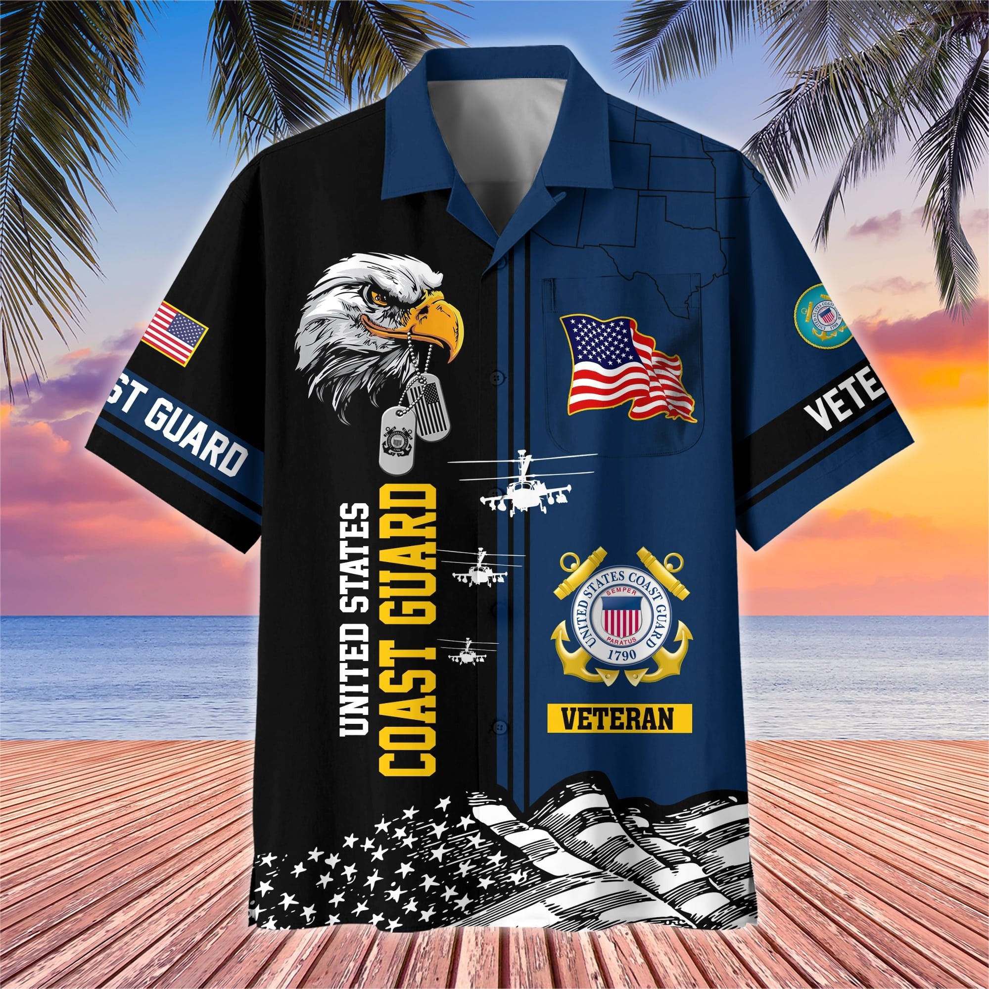 Premium US Veterans Hawaiian Shirt With Pocket BPVC200602, Gifts For US Veterans, Gifts On Independence Day, Veterans Day.
