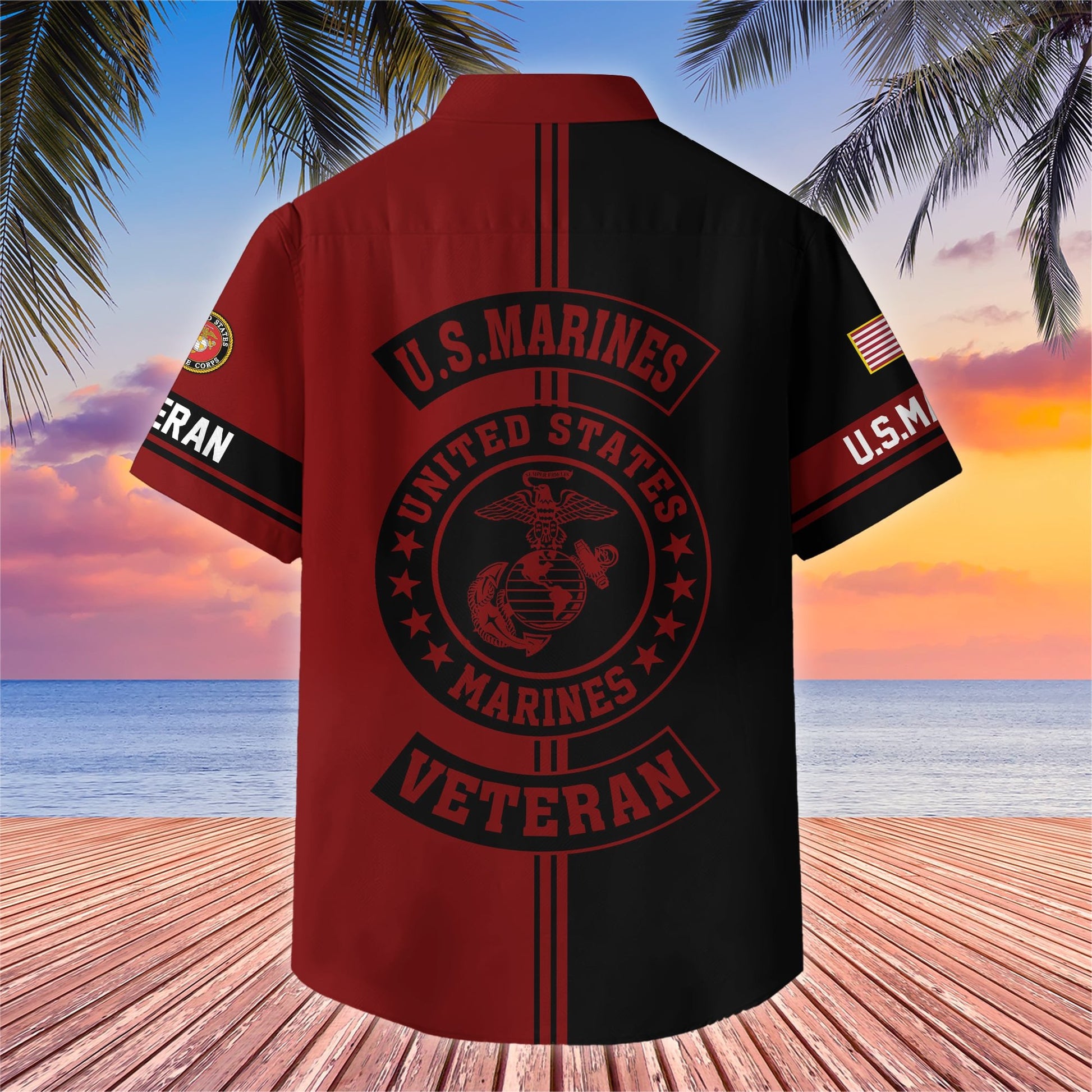 Premium US Veterans Hawaiian Shirt With Pocket BPVC200602, Gifts For US Veterans, Gifts On Independence Day, Veterans Day.