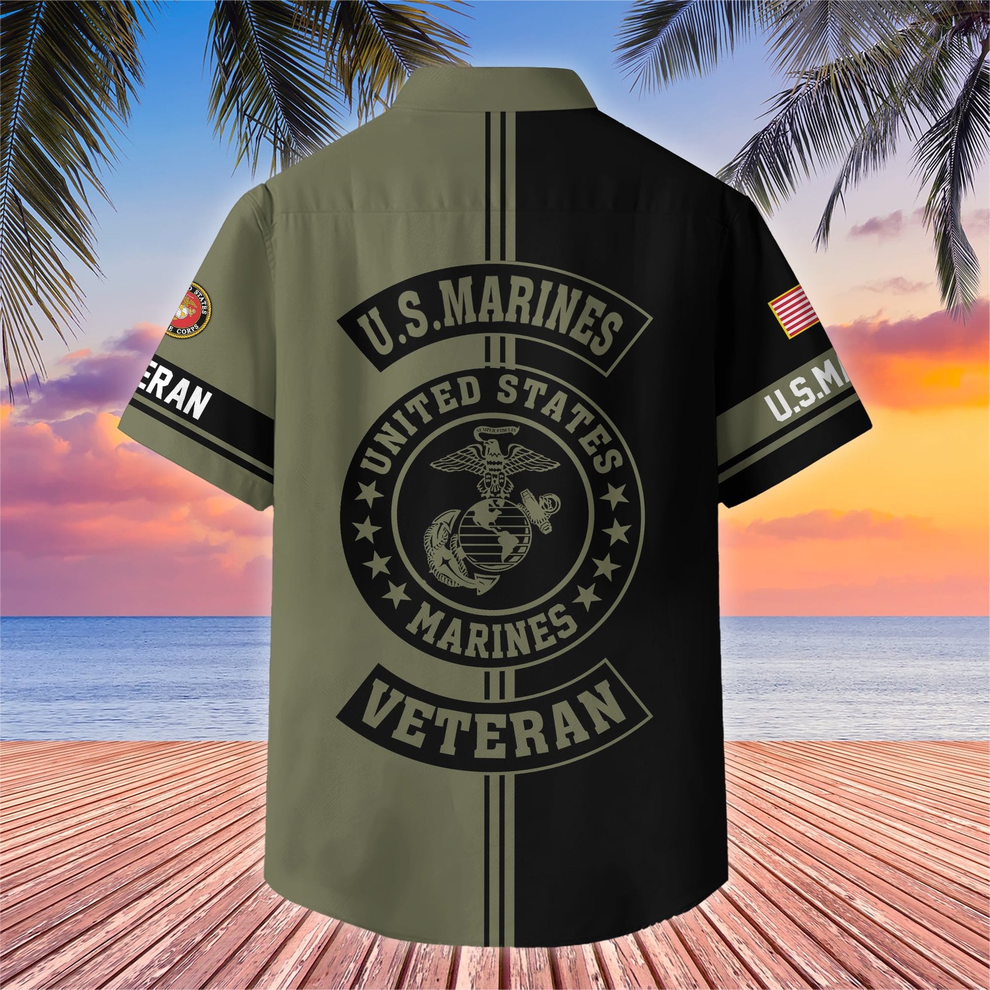 Premium US Veterans Hawaiian Shirt With Pocket BPVC200602, Gifts For US Veterans, Gifts On Independence Day, Veterans Day.