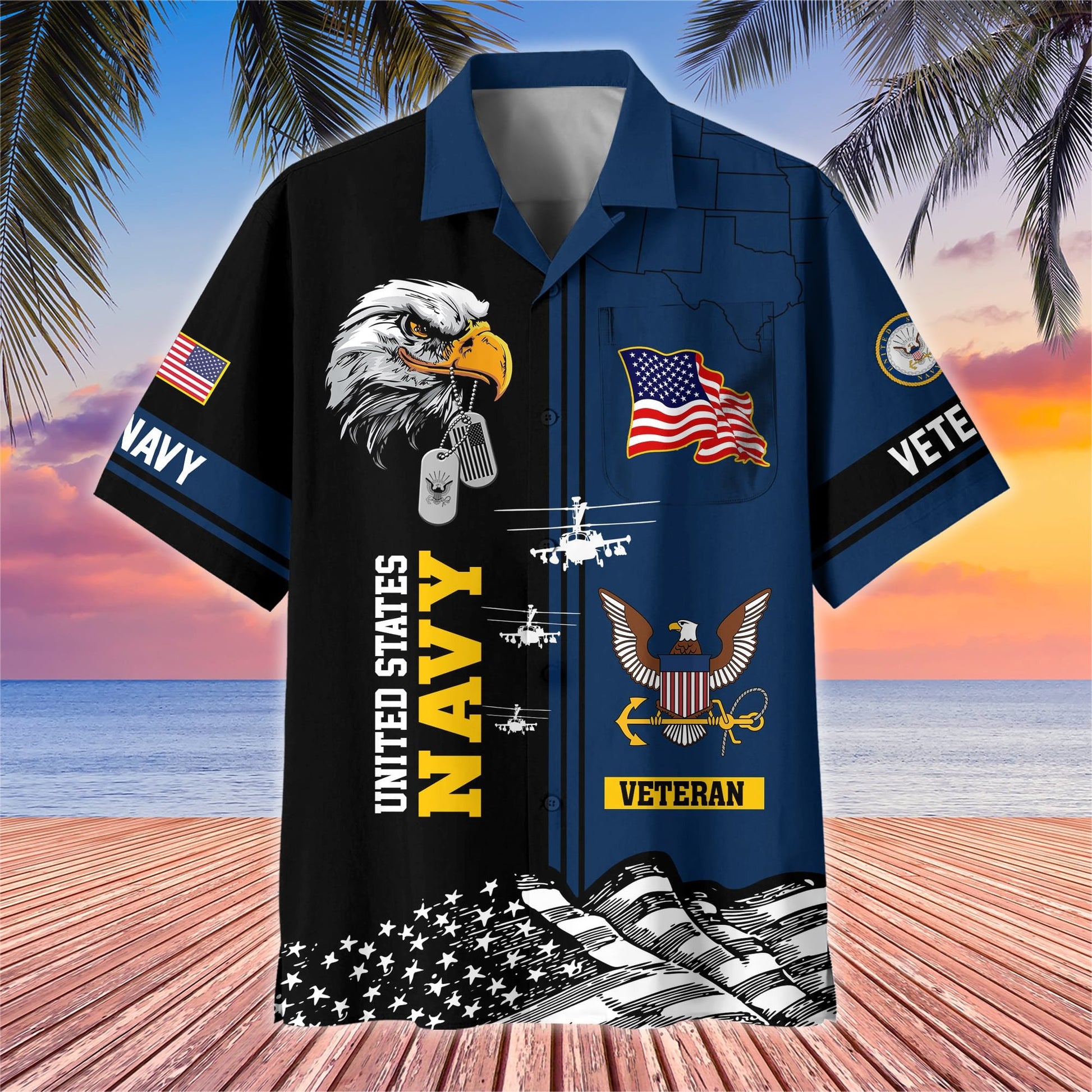 Premium US Veterans Hawaiian Shirt With Pocket BPVC200602, Gifts For US Veterans, Gifts On Independence Day, Veterans Day.