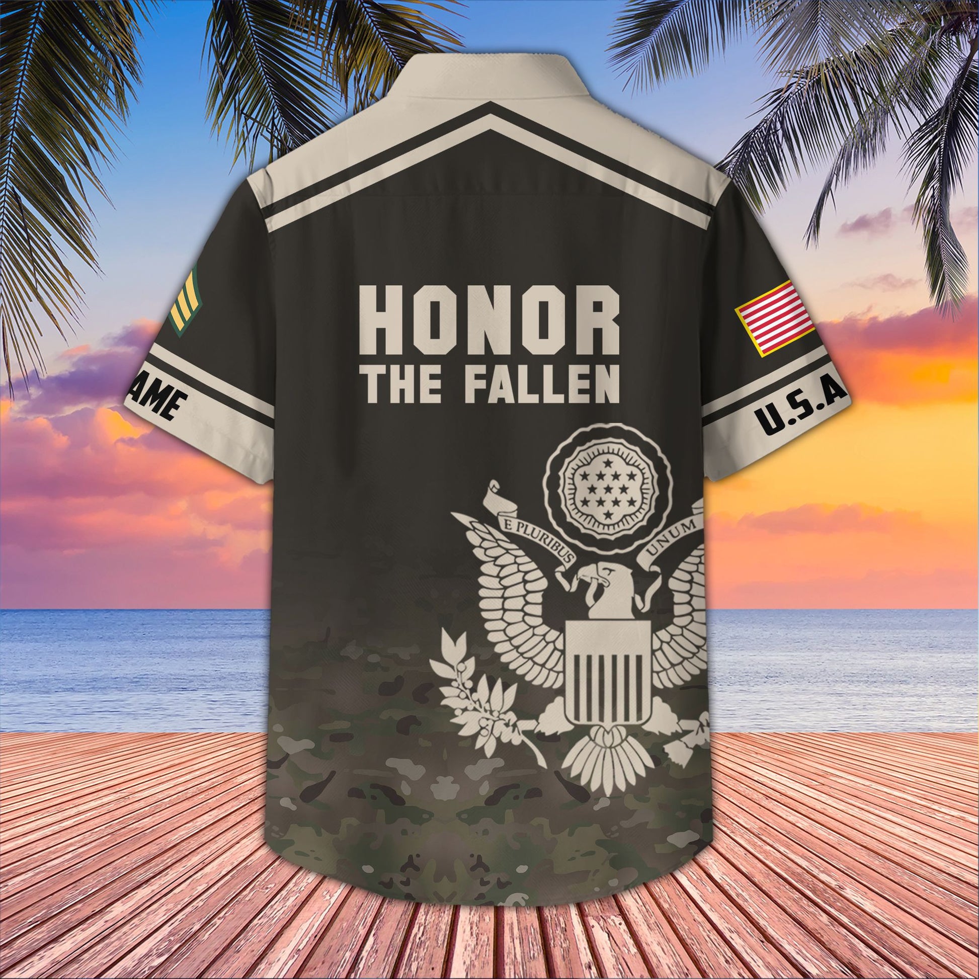 Premium Custom US Army Hawaiian Shirt VPVC407301, Gifts For Army Veteran, Best Gifts On Father's Day, Armed Forces Day, Independence Day, Veterans Day.