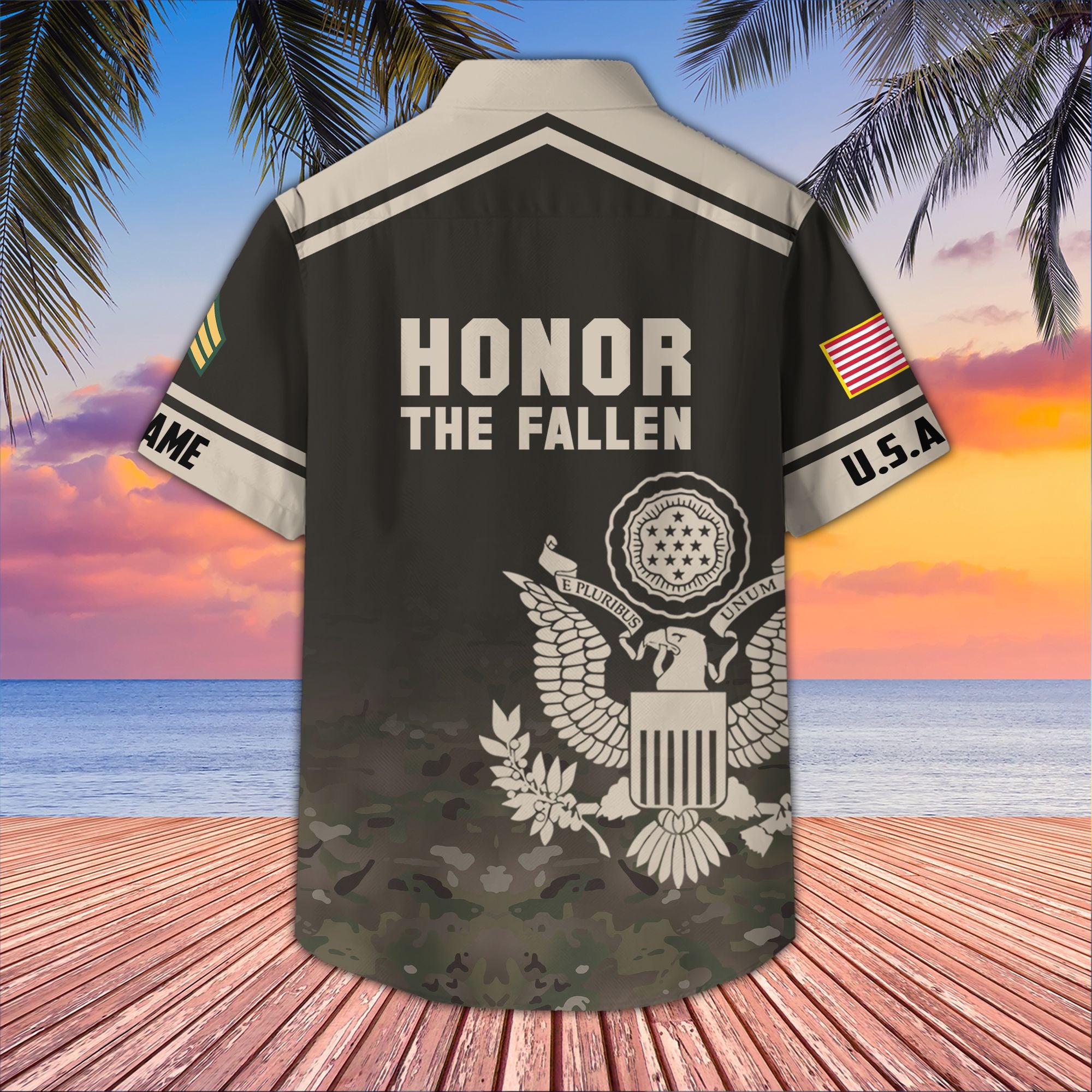 Premium Custom US Army Hawaiian Shirt VPVC407301, Gifts For Army Veteran, Best Gifts On Father's Day, Armed Forces Day, Independence Day, Veterans Day.