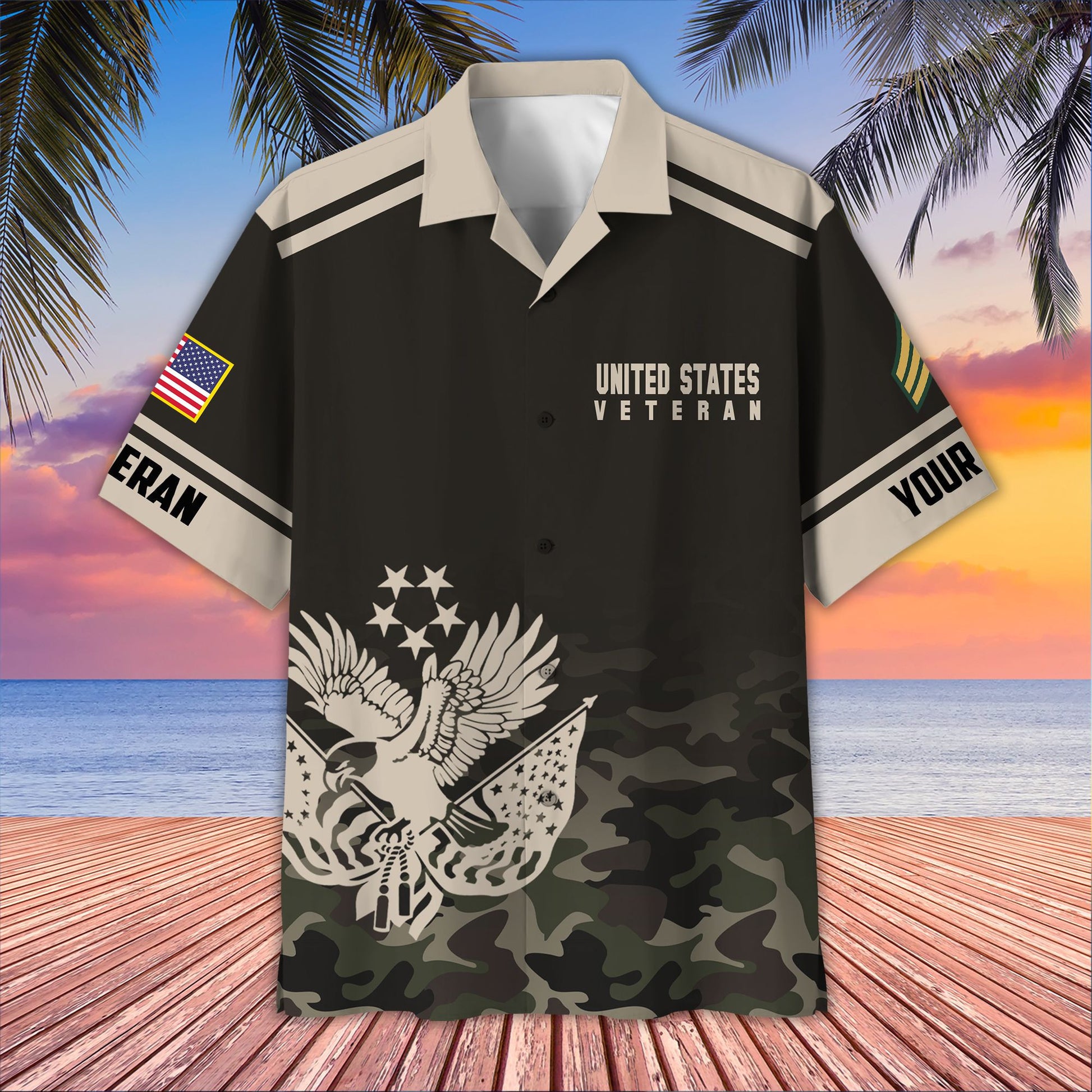 Premium Custom US Veteran Hawaiian Shirt VPVC407307, Gifts For US Veteran, Best Gifts On Father's Day, Armed Forces Day, Independence Day, Veterans Day.