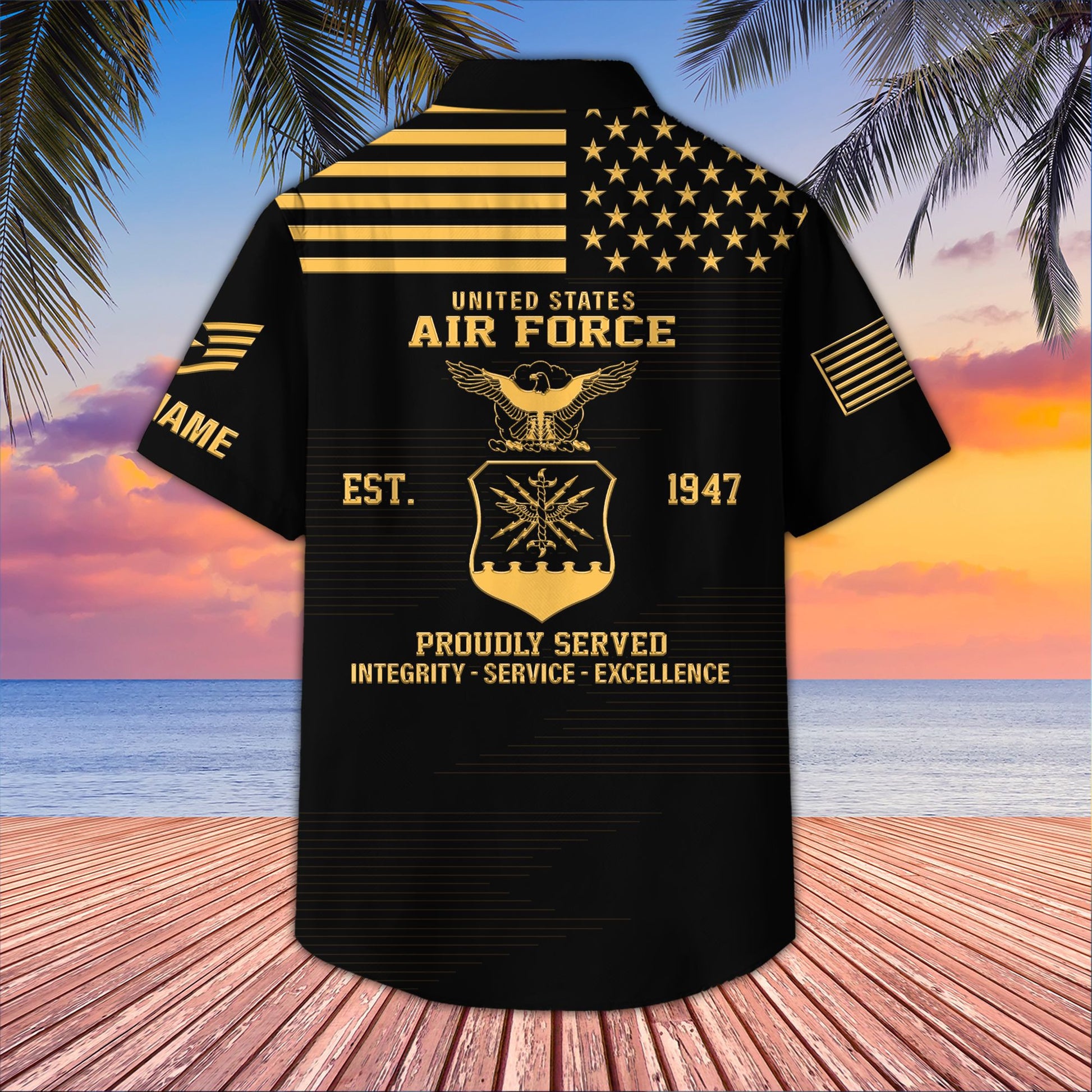 Unique Custom Name, Rank, USAF Hawaiian Shirt VPVC407604, Gifts For Air Force Veteran, Best Gifts On Father's Day, Independence Day, Veterans Day.