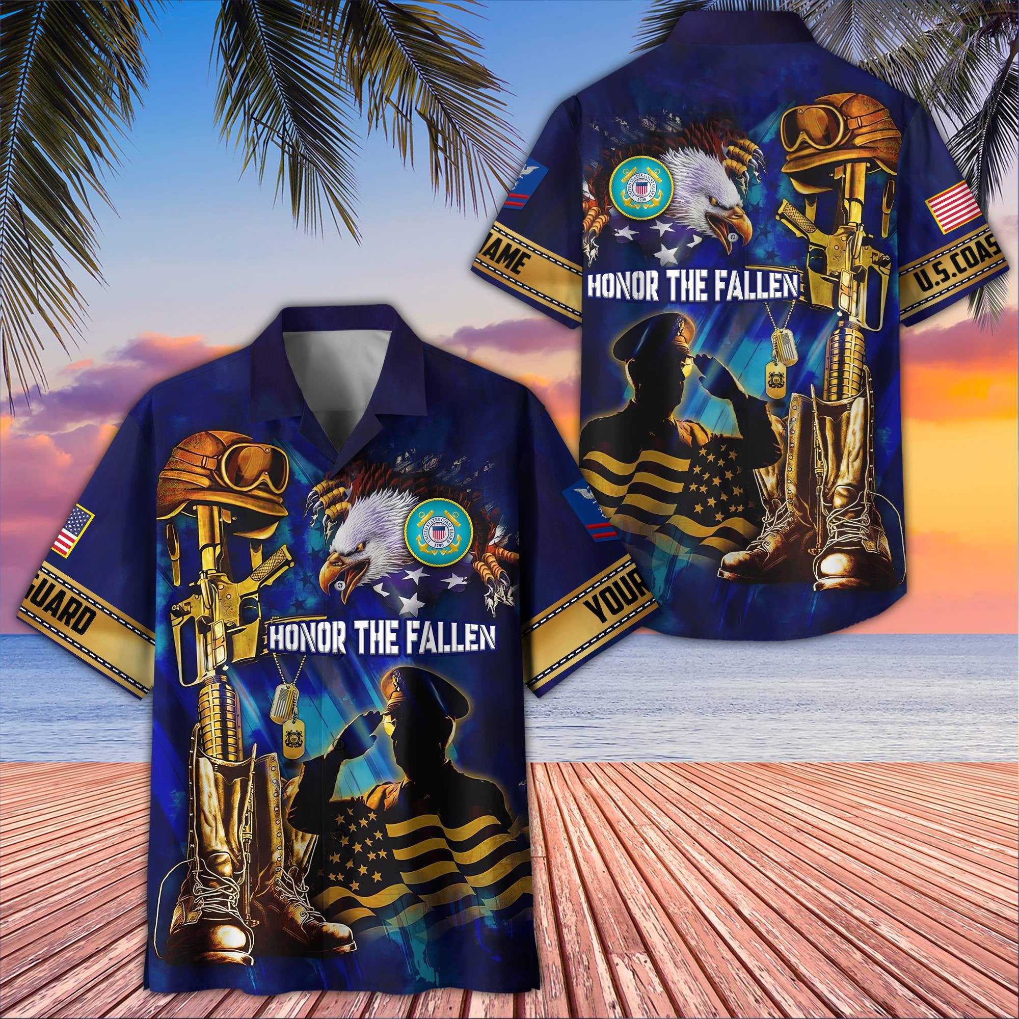 Premium Custom USCG Hawaiian Shirt VPVC407705, Gifts For Coast Guard Veteran, Best Gifts On Father's Day, Armed Forces Day, Independence Day, Veterans Day.