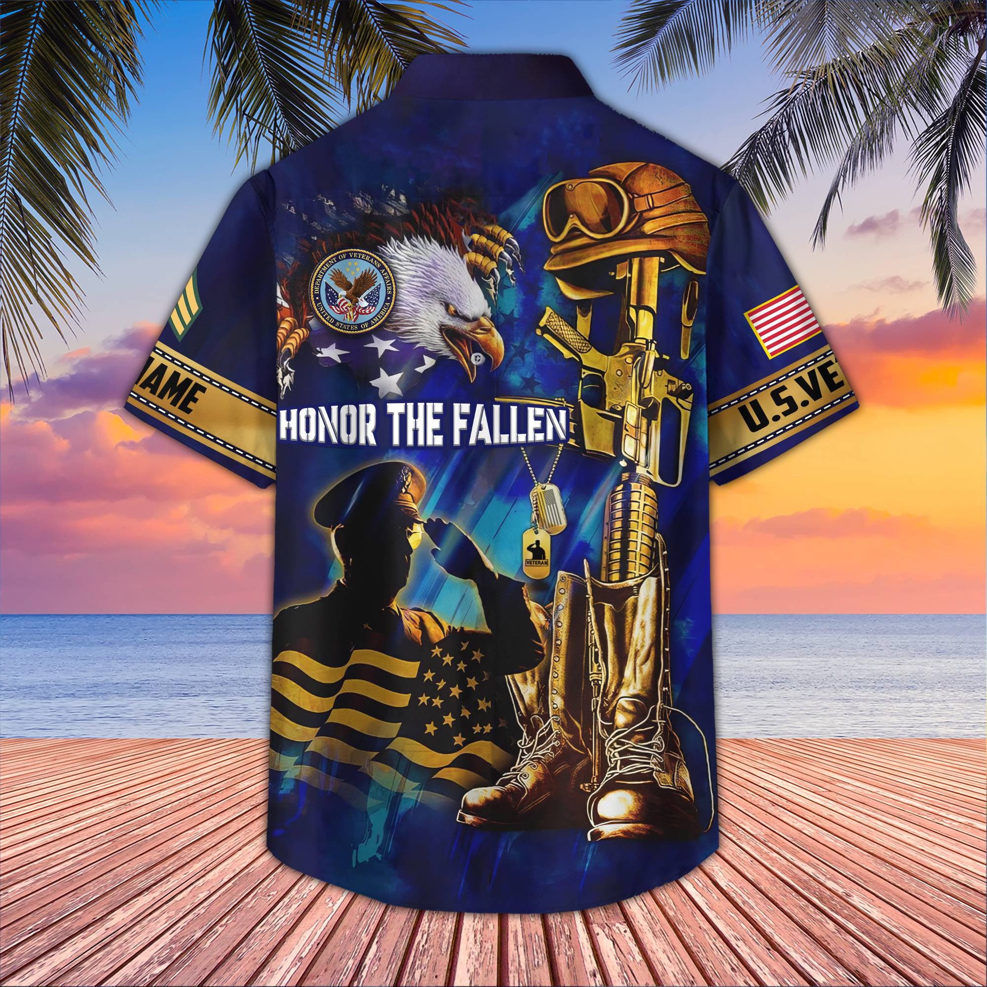 Premium Custom US Veteran Hawaiian Shirt VPVC407707, Gifts For US Veteran, Best Gifts On Father's Day, Armed Forces Day, Independence Day, Veterans Day.