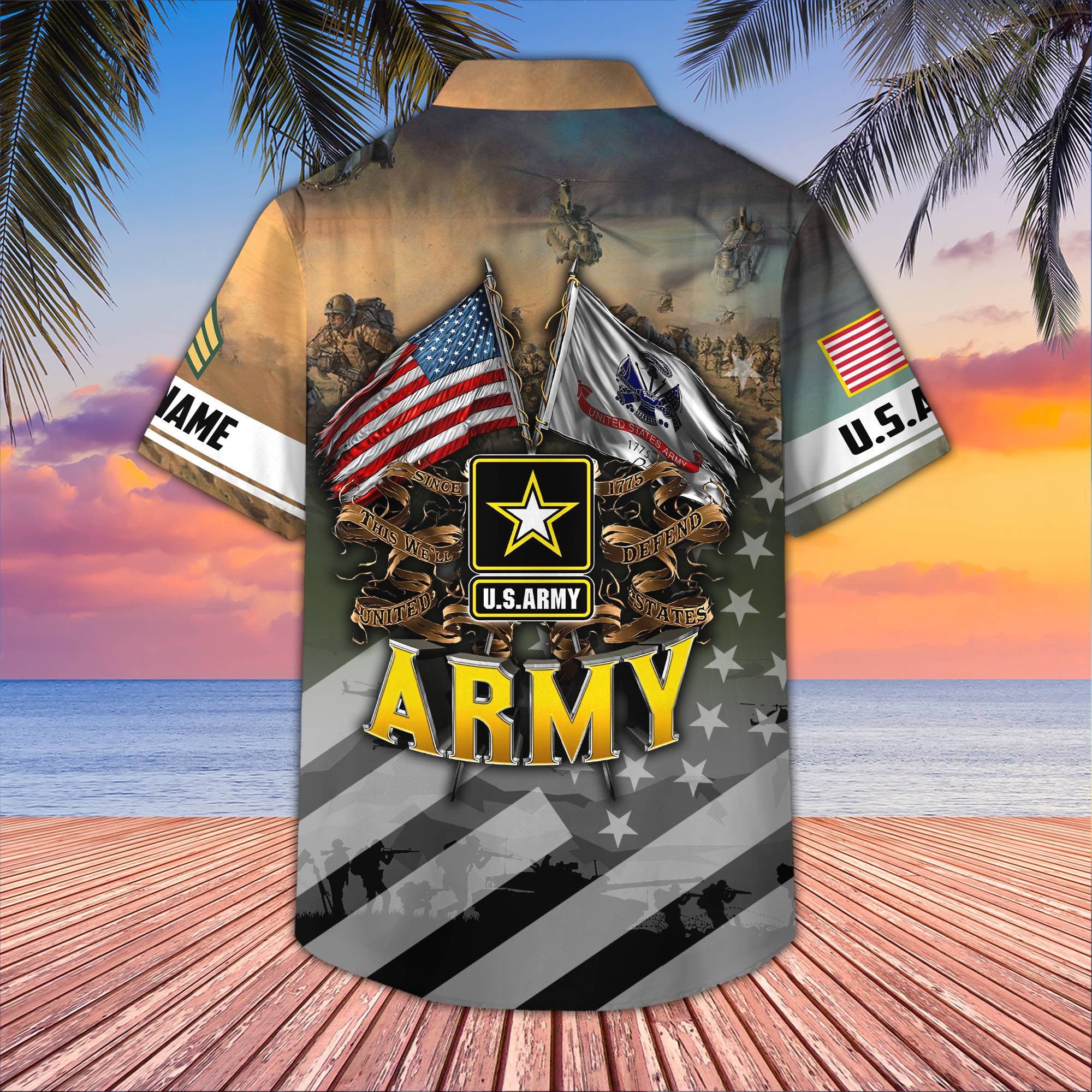 US Army Custom Hawaiian Shirt VPVC407801, Gifts For Army Veteran, Best Gifts On Father's Day, Armed Forces Day, Independence Day, Veterans Day.