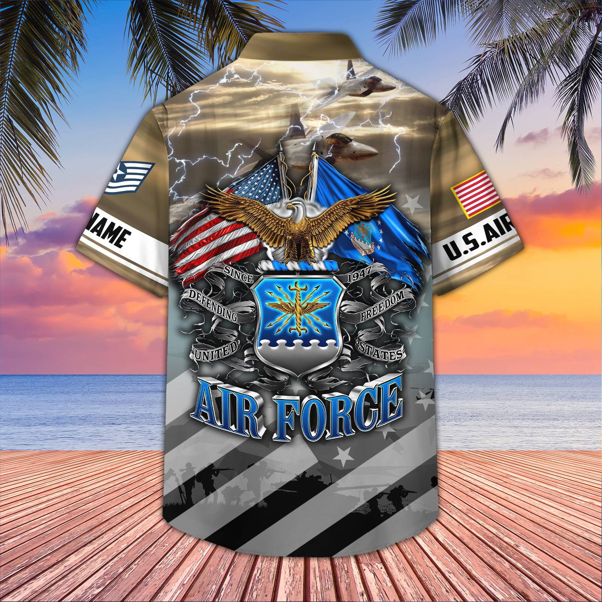 USAF Custom Hawaiian Shirt VPVC407804, Gifts For Air Force Veteran, Best Gifts On Father's Day, Armed Forces Day, Independence Day, Veterans Day.
