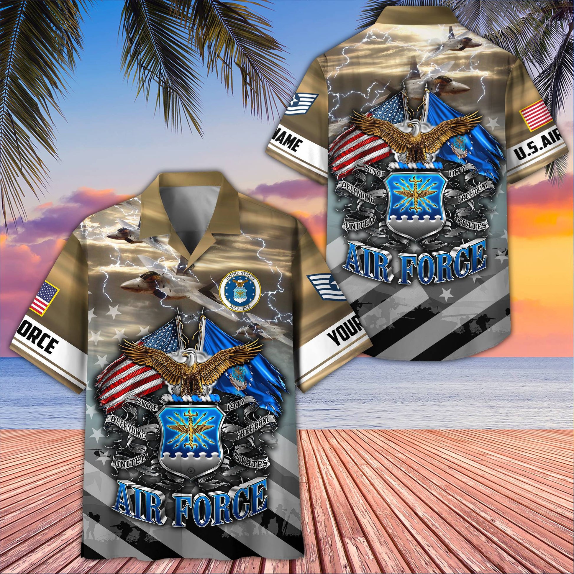 USAF Custom Hawaiian Shirt VPVC407804, Gifts For Air Force Veteran, Best Gifts On Father's Day, Armed Forces Day, Independence Day, Veterans Day.